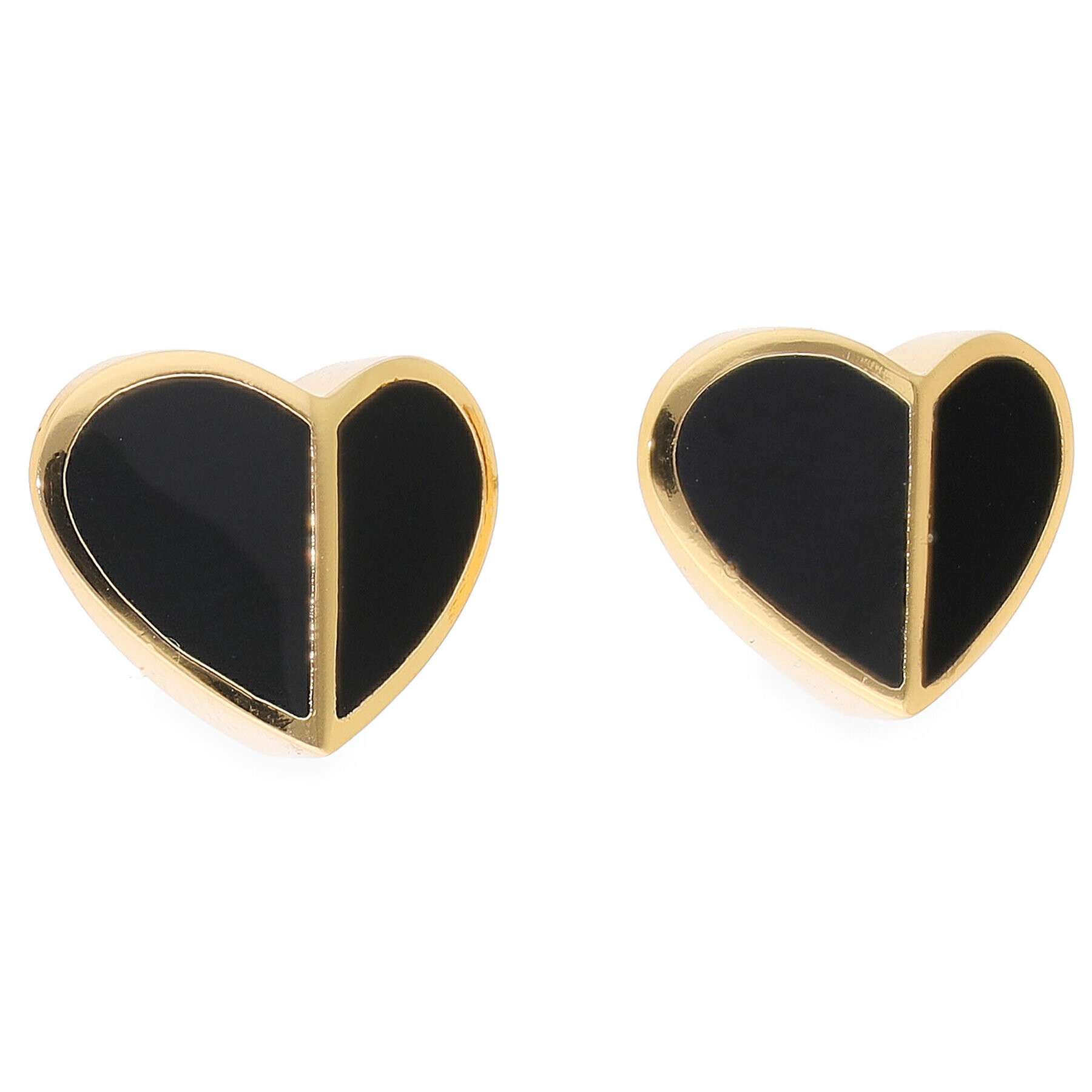 Kate Spade Обици Small Heart Studs WBRUH264 Черен - Pepit.bg