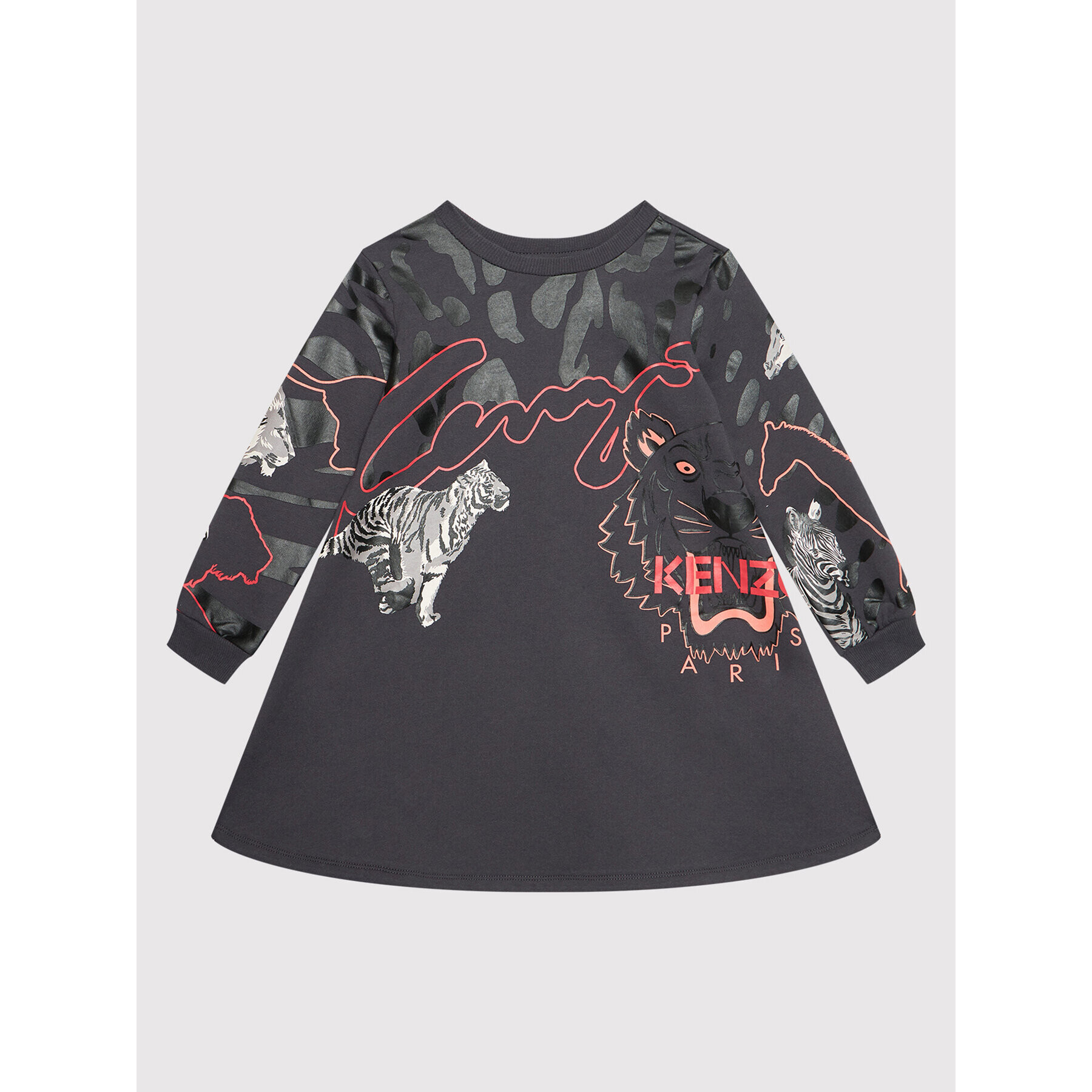 Kenzo Kids Ежедневна рокля K12056 Сив Regular Fit - Pepit.bg