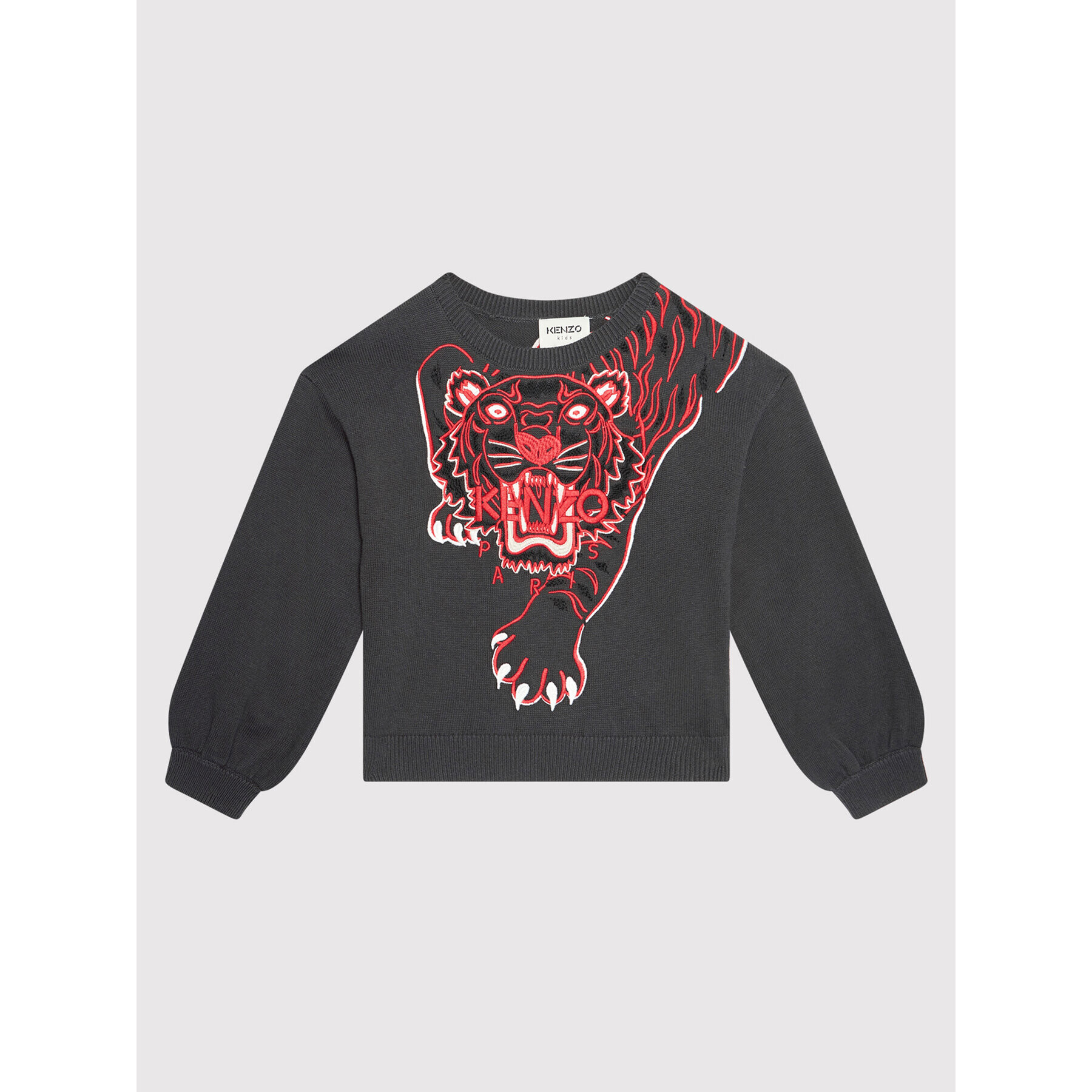 Kenzo Kids Пуловер K15123 Сив Regular Fit - Pepit.bg