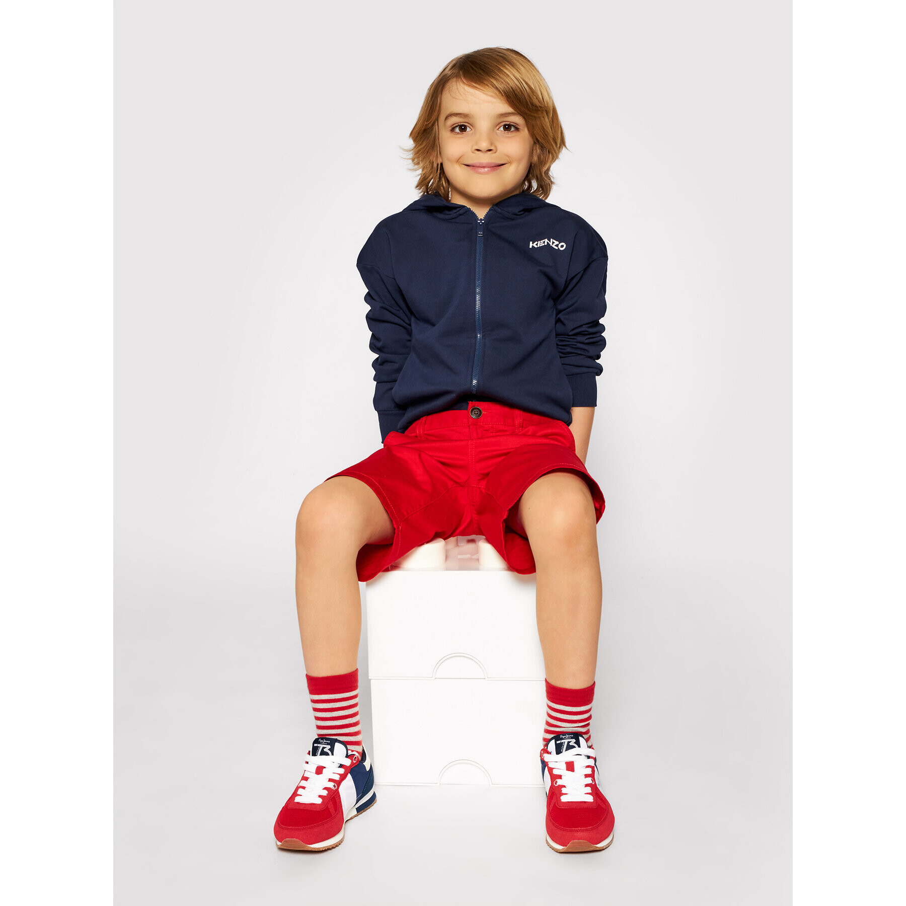 Kenzo Kids Суитшърт K15051 S Тъмносин Regular Fit - Pepit.bg