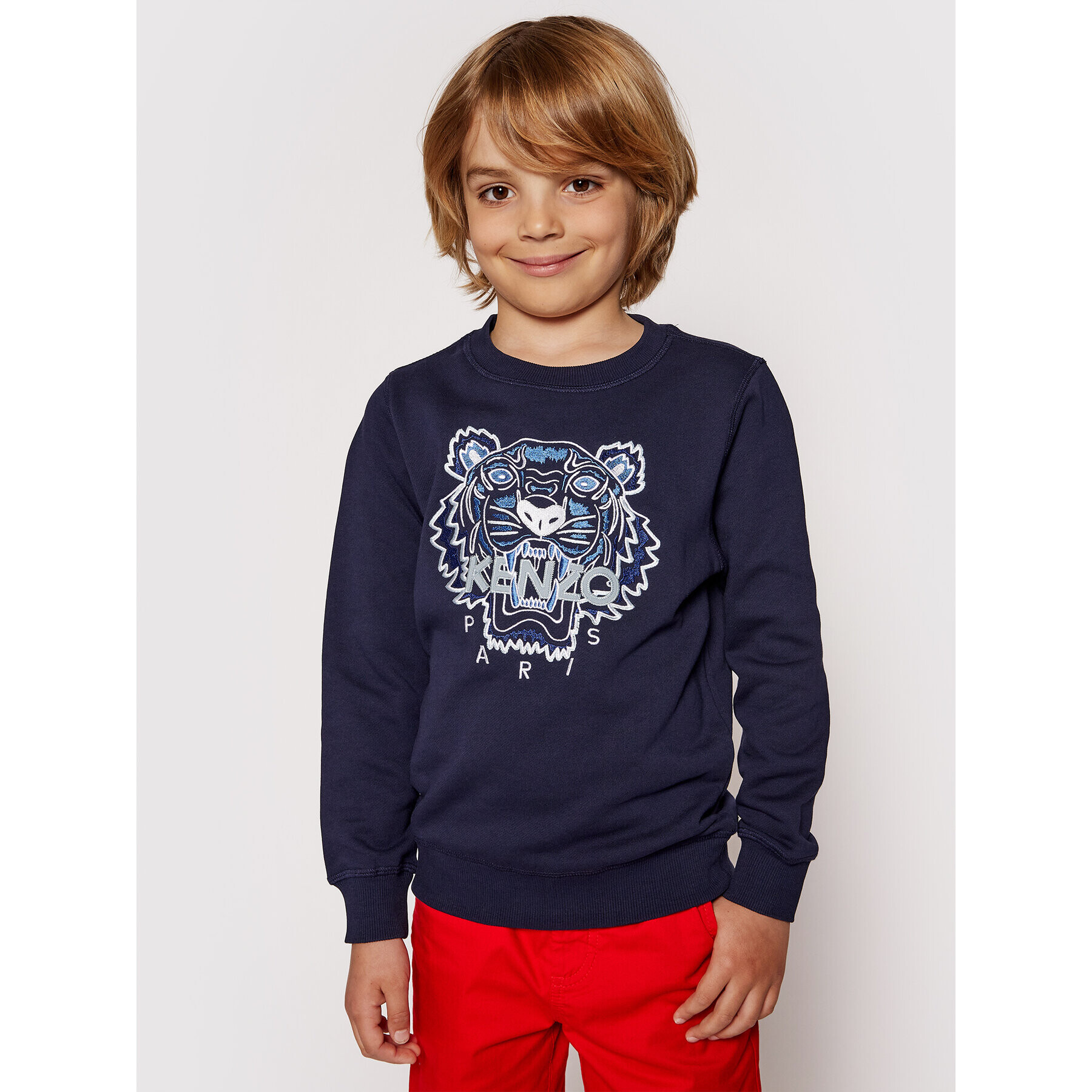 Kenzo Kids Суитшърт K25080 S Тъмносин Regular Fit - Pepit.bg