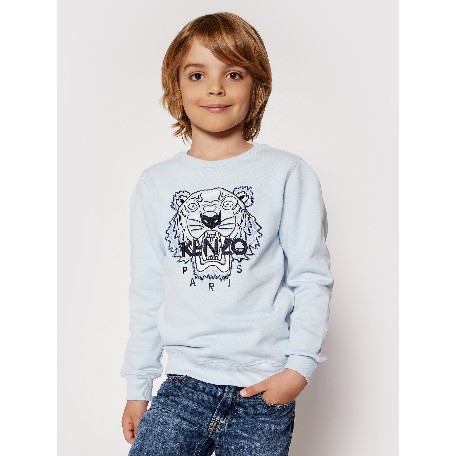 Kenzo Kids Суитшърт K25088 S Син Regular Fit - Pepit.bg