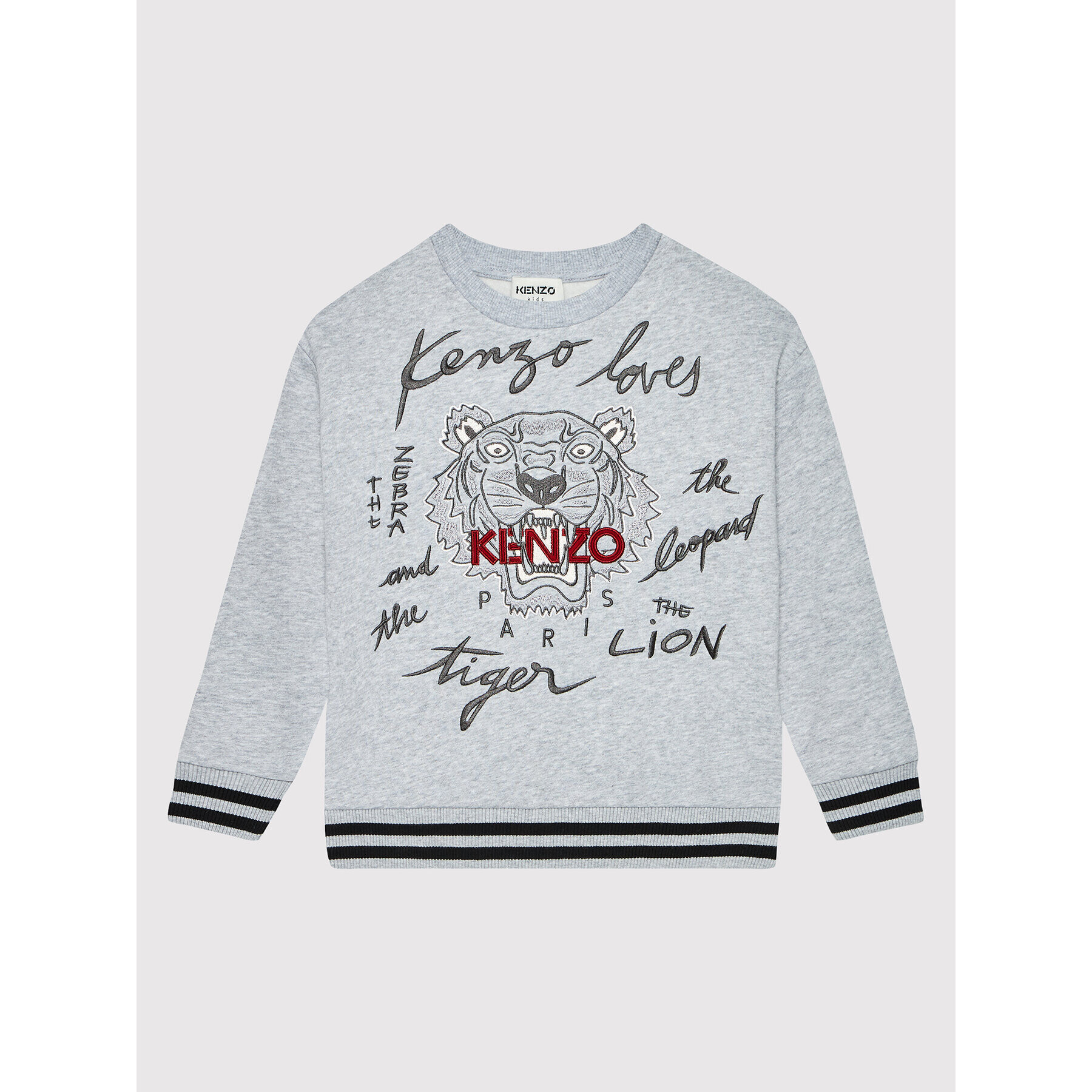 Kenzo Kids Суитшърт K25156 Сив Regular Fit - Pepit.bg