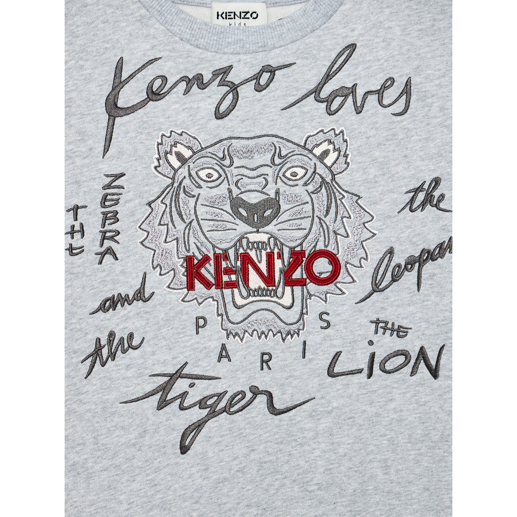 Kenzo Kids Суитшърт K25156 Сив Regular Fit - Pepit.bg