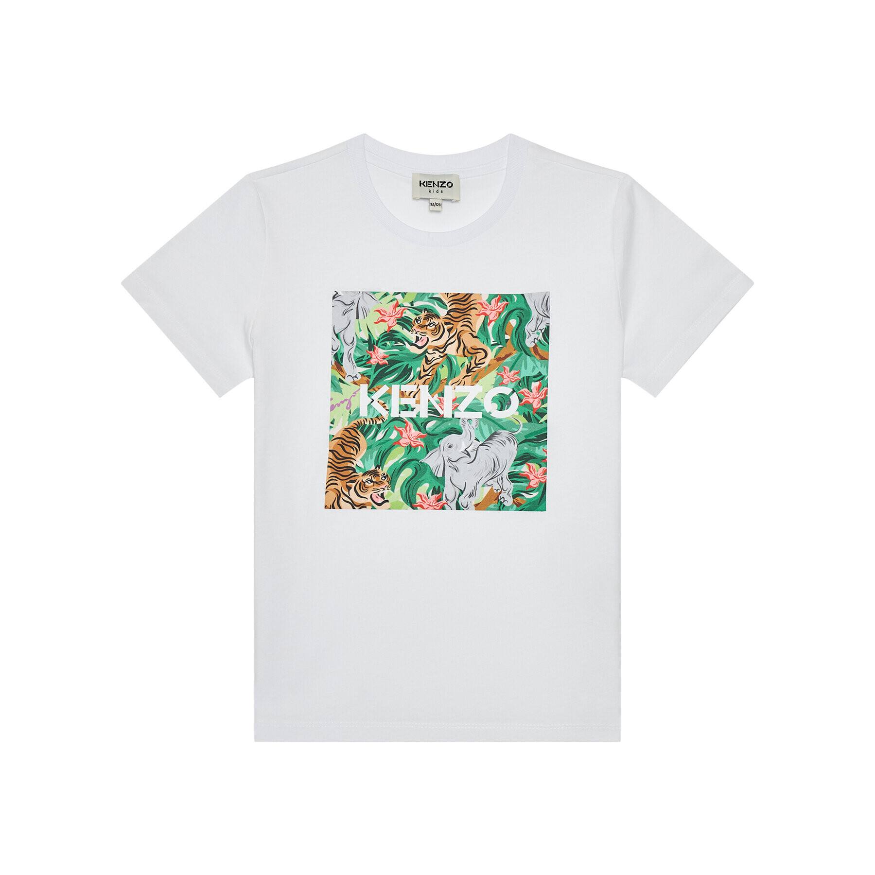 Kenzo Kids Тишърт K15087 S Бял Regular Fit - Pepit.bg