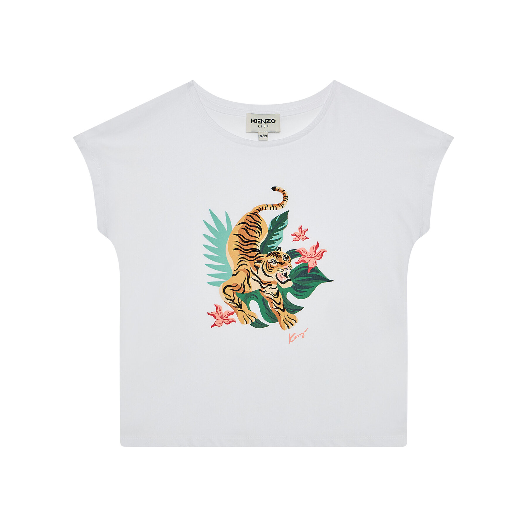 Kenzo Kids Тишърт K15099 D Бял Regular Fit - Pepit.bg