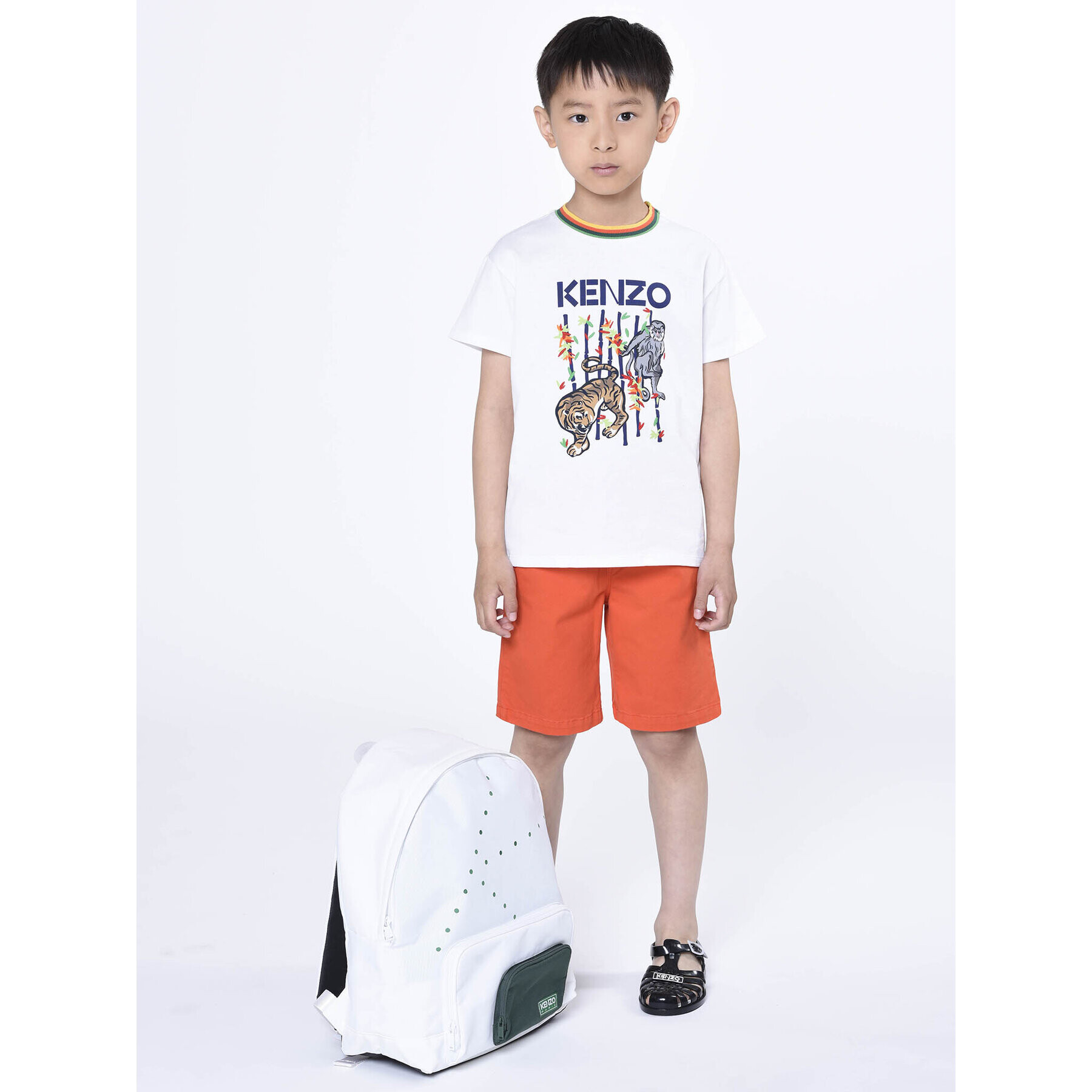 Kenzo Kids Тишърт K15617 S Бял Regular Fit - Pepit.bg