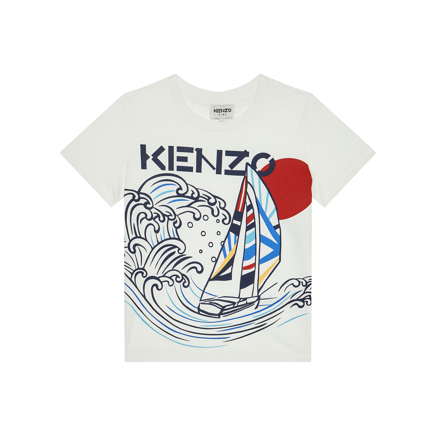 Kenzo Kids Тишърт K25098 D Бял Regular Fit - Pepit.bg