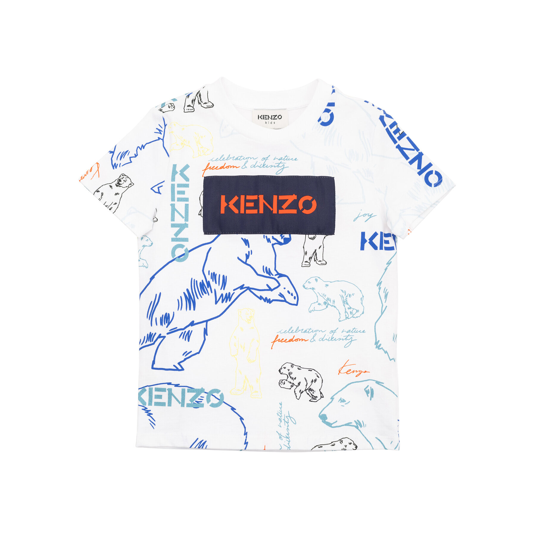 Kenzo Kids Тишърт K25660 D Бял Regular Fit - Pepit.bg