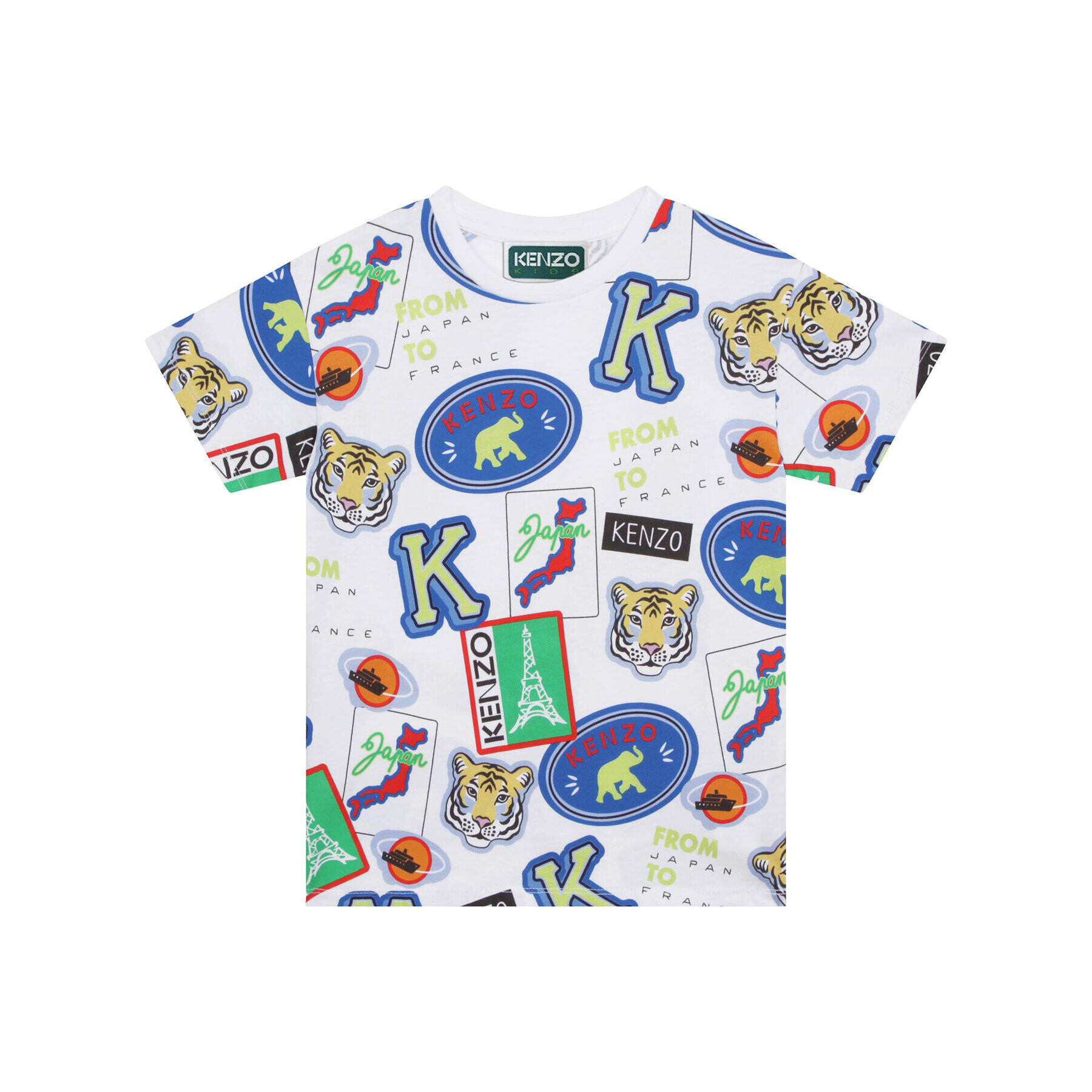 Kenzo Kids Тишърт K25784 S Бял Regular Fit - Pepit.bg