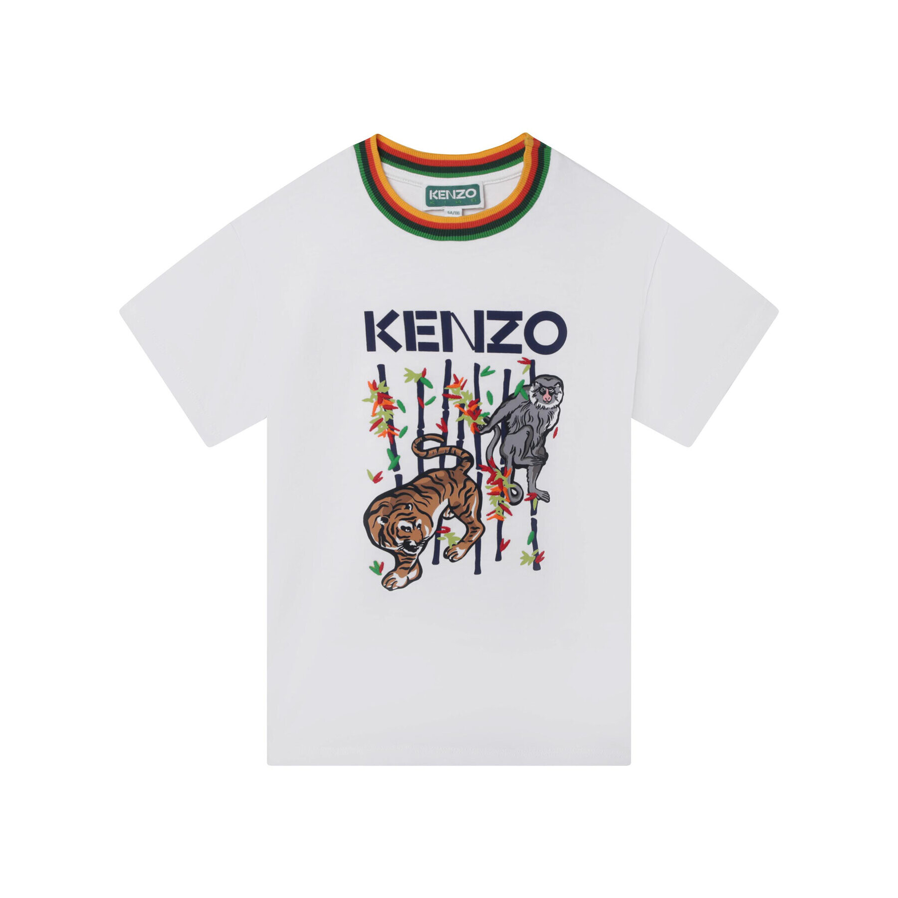 Kenzo Kids Тишърт K25791 S Бял Regular Fit - Pepit.bg