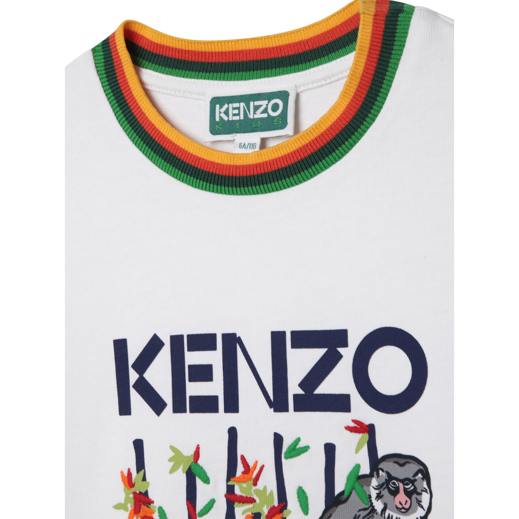 Kenzo Kids Тишърт K25791 S Бял Regular Fit - Pepit.bg