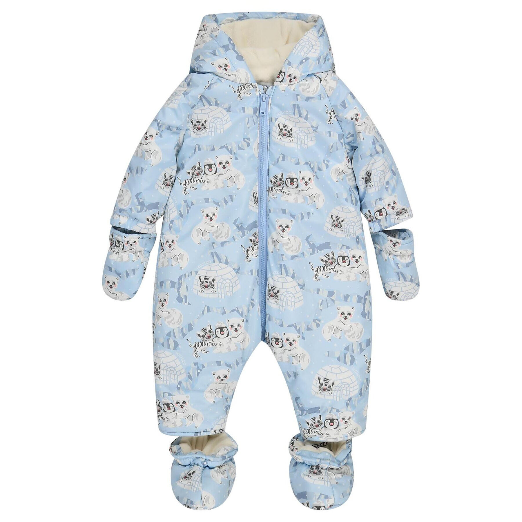 Kenzo Kids Зимен детски гащеризон K96006 Син Regular Fit - Pepit.bg