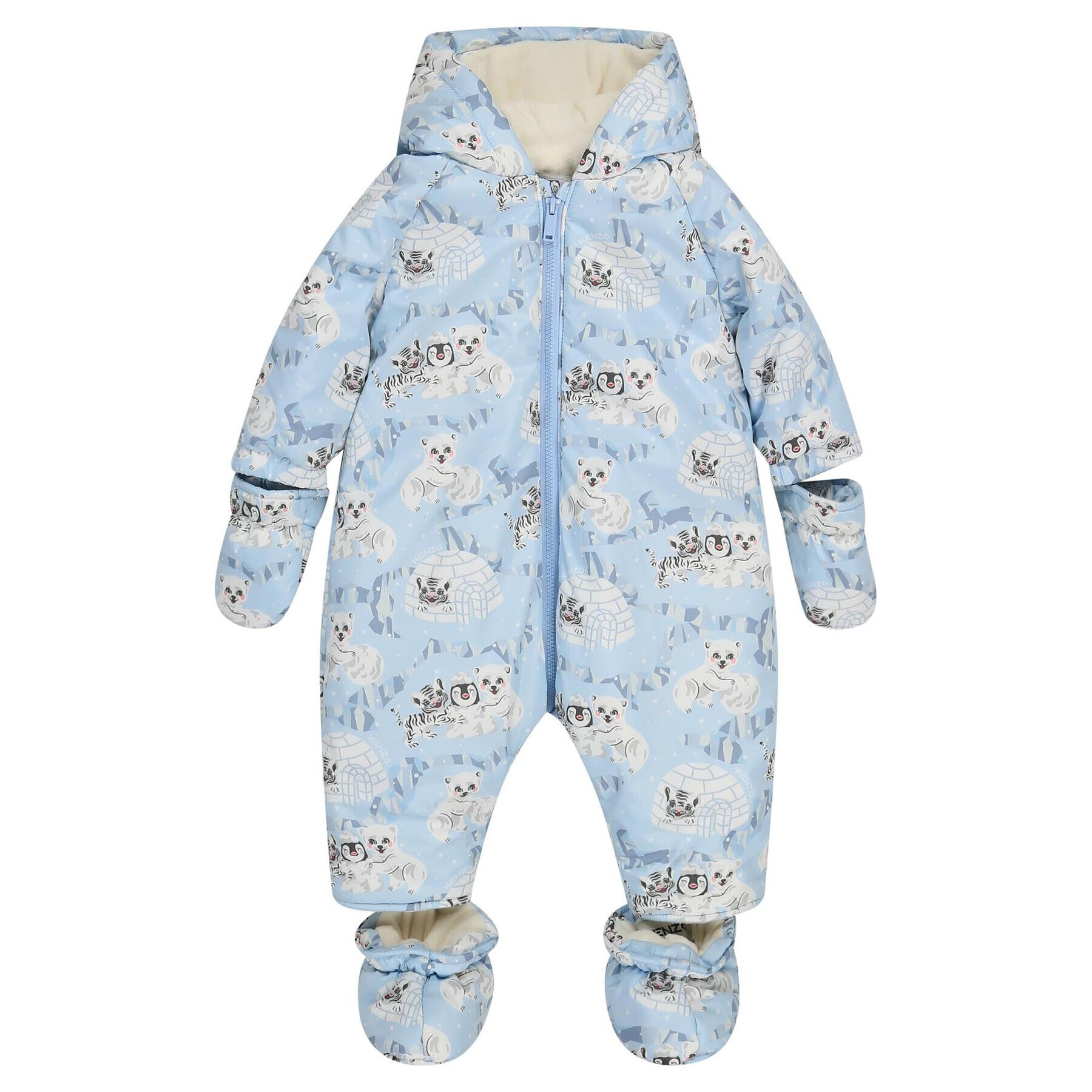 Kenzo Kids Зимен детски гащеризон K96006 Син Regular Fit - Pepit.bg
