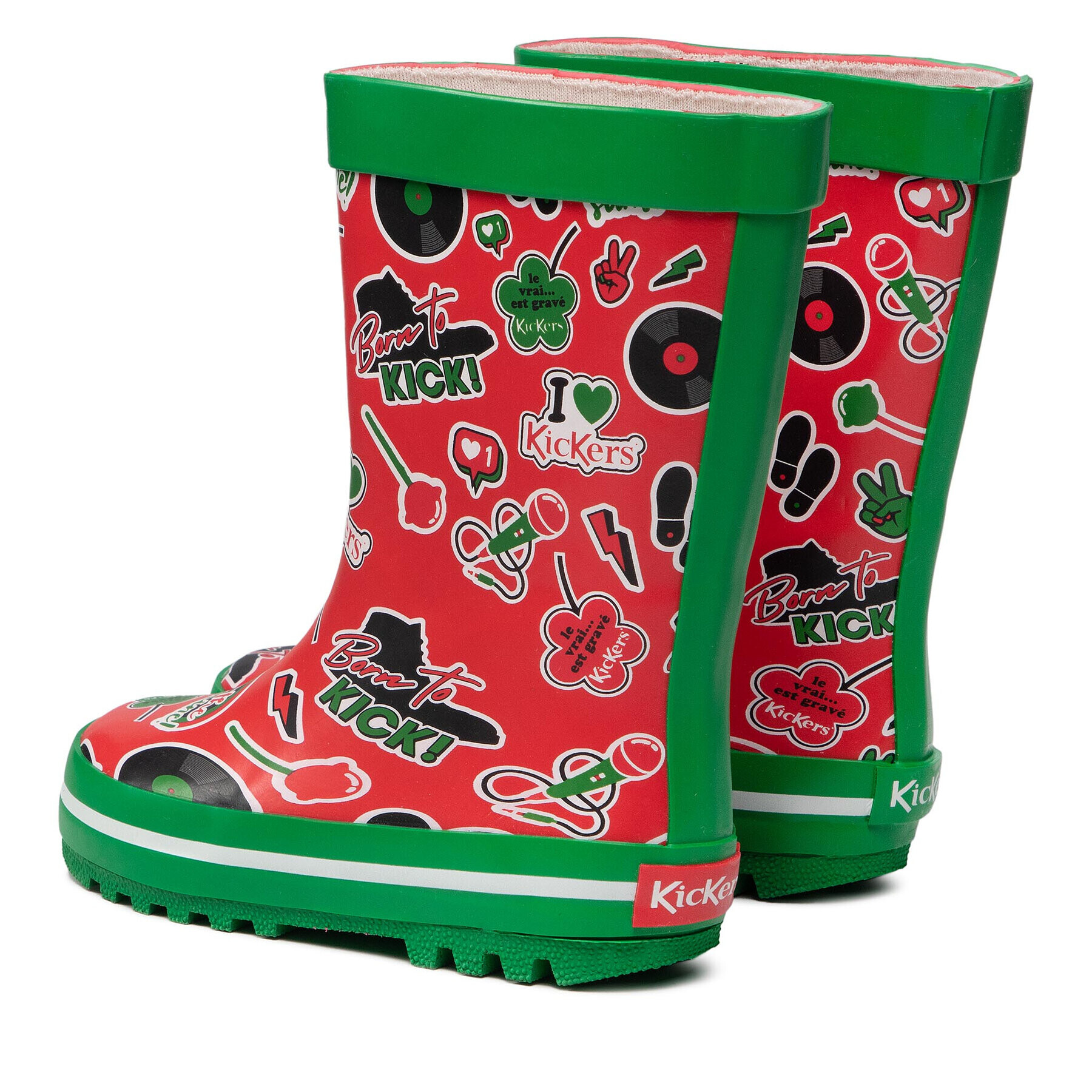 Kickers Гумени ботуши Kickrain 879940-30 Червен - Pepit.bg
