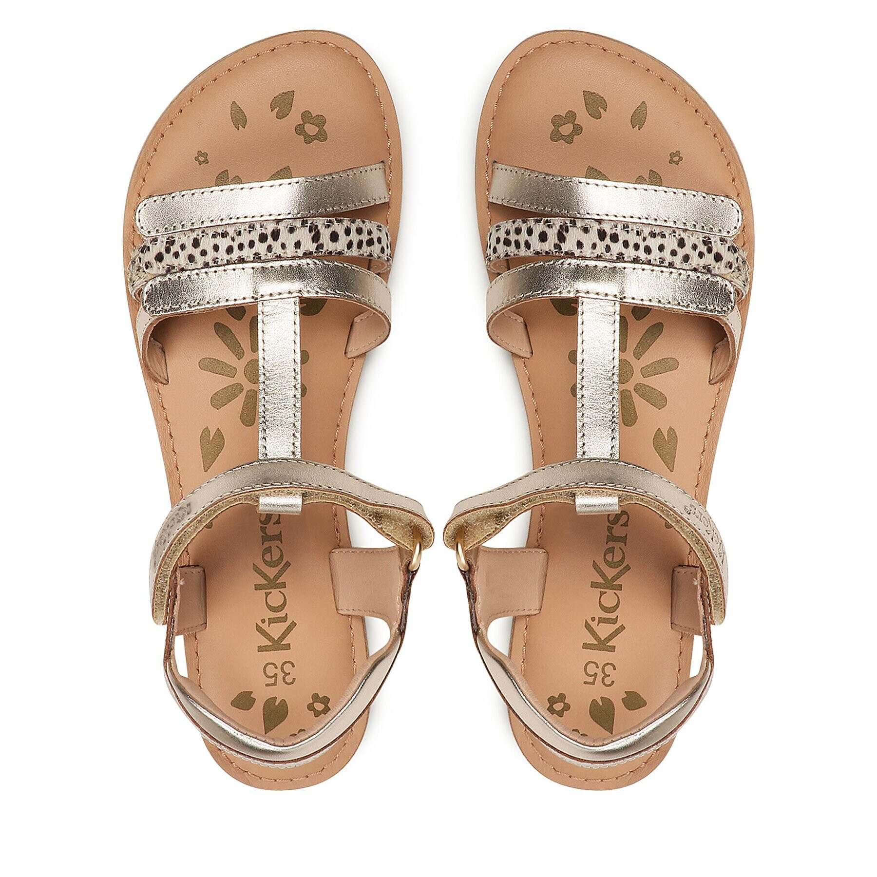 Kickers Сандали Diamonto 895217-30 D Златист - Pepit.bg