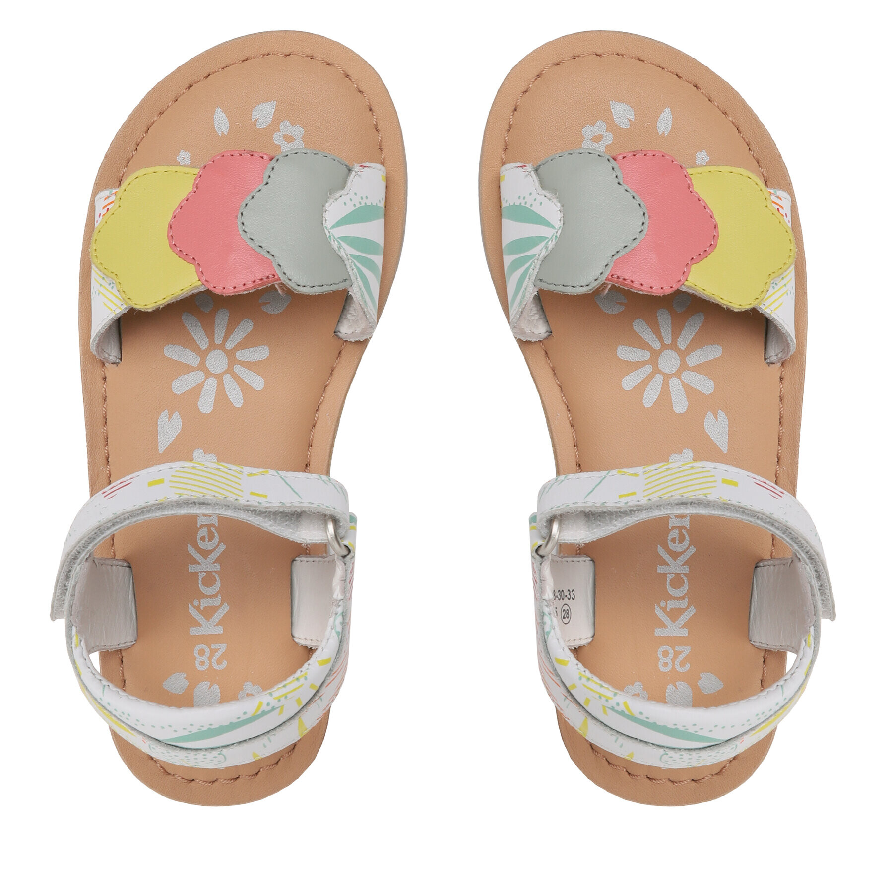 Kickers Сандали Dyastar 858588-30 D Бял - Pepit.bg