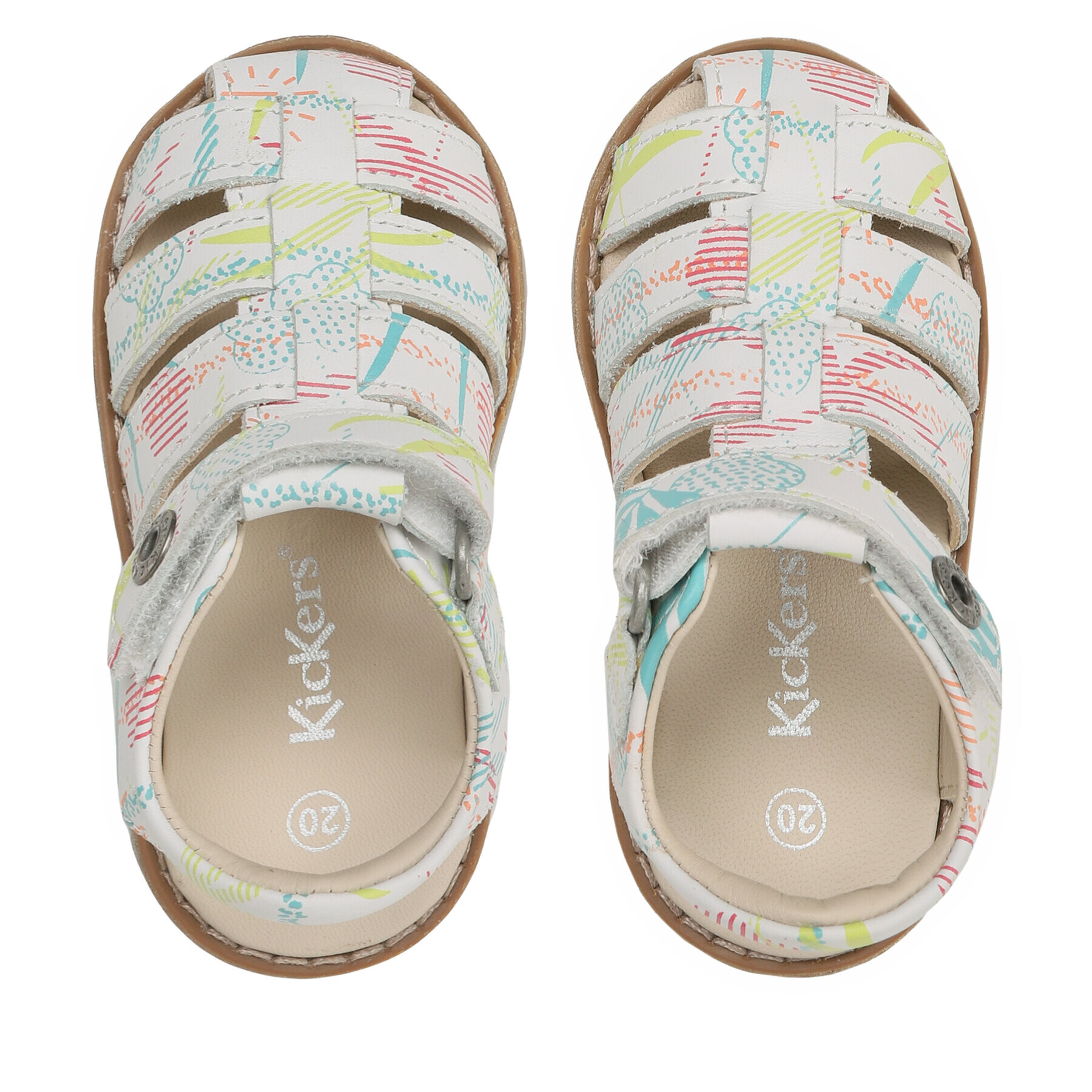 Kickers Сандали Nonosti 895196-10 M Бял - Pepit.bg