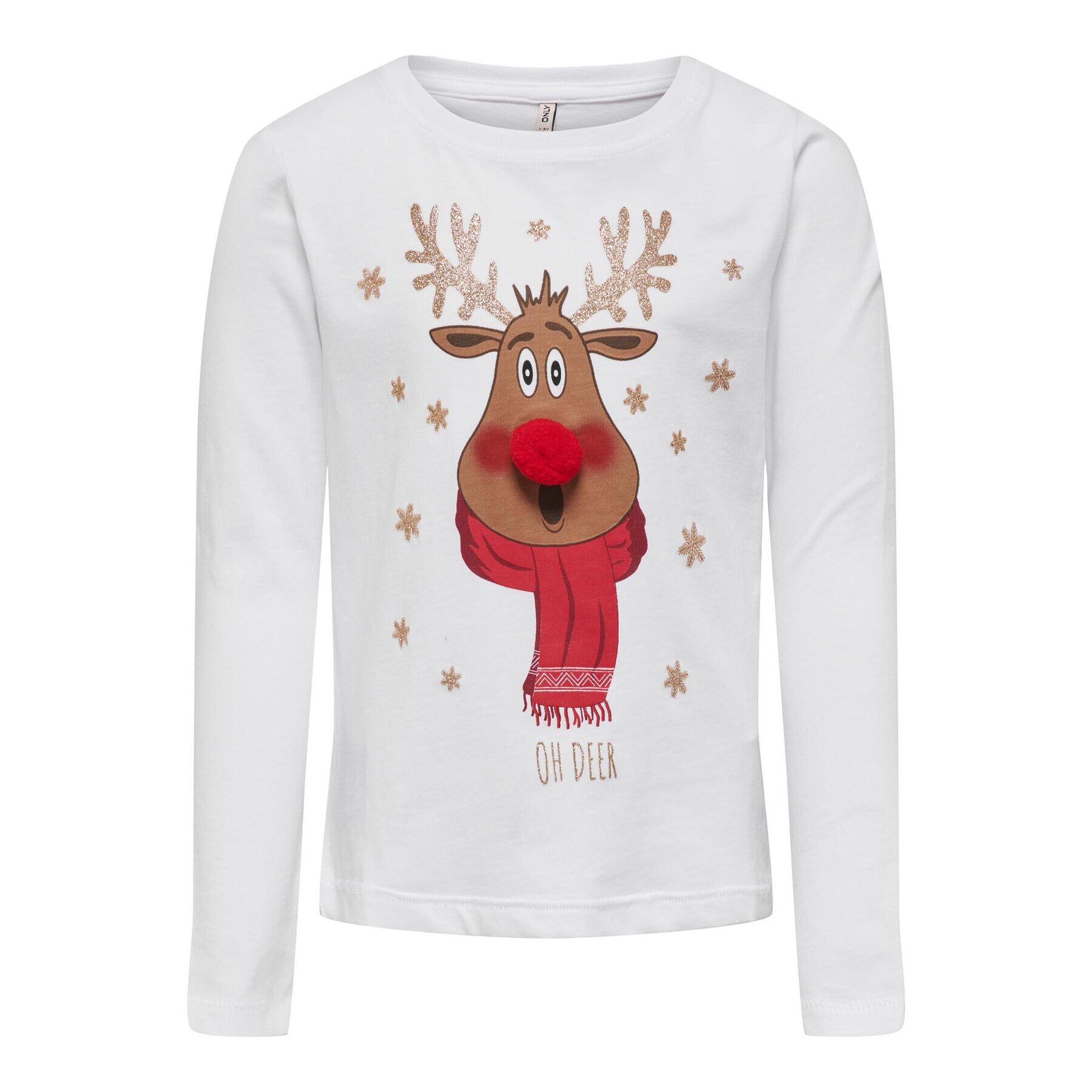 Kids ONLY Блуза Xmas 15280278 Бял Regular Fit - Pepit.bg