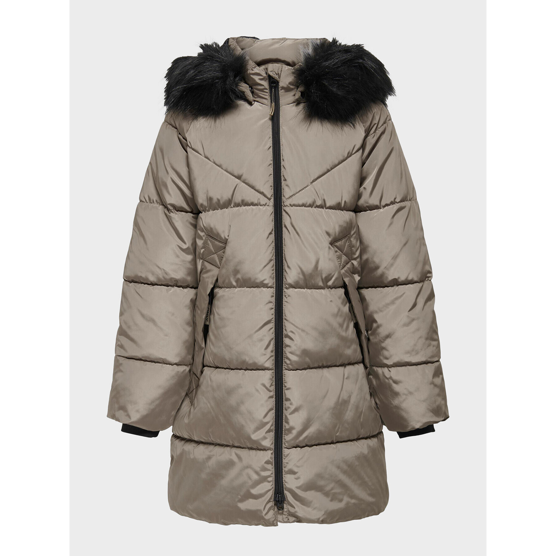 Kids ONLY Пухено яке Monica 15207565 Зелен Regular Fit - Pepit.bg
