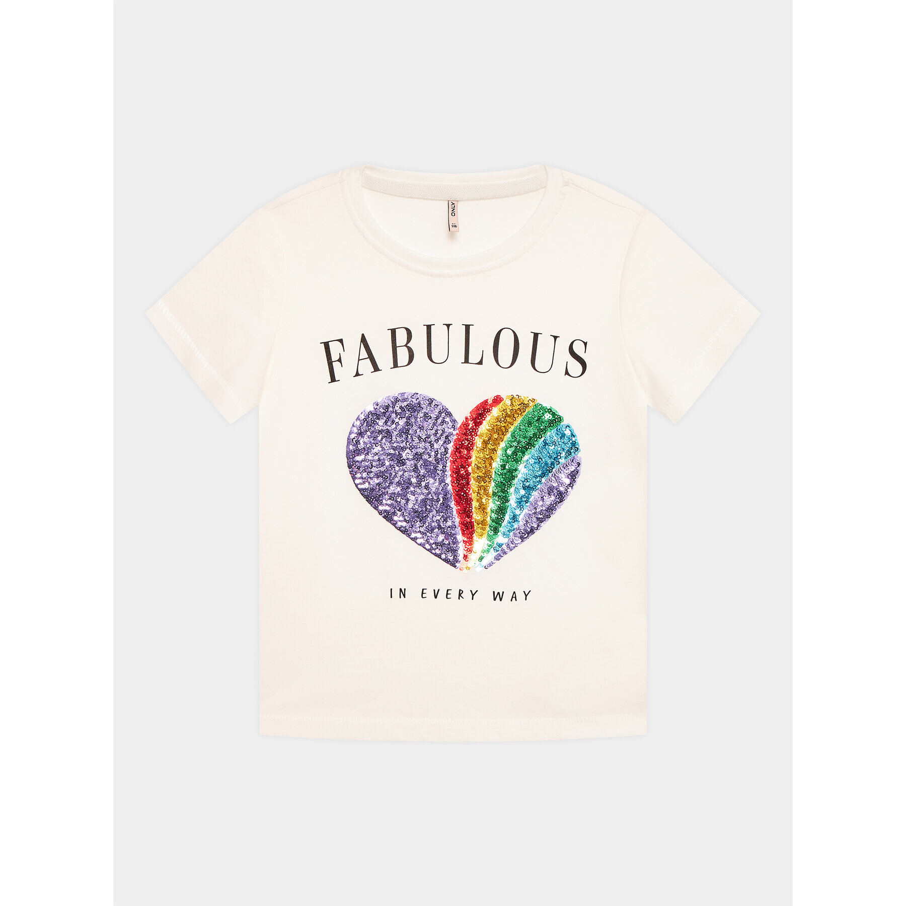 Kids ONLY Тишърт 15286497 Бял Regular Fit - Pepit.bg