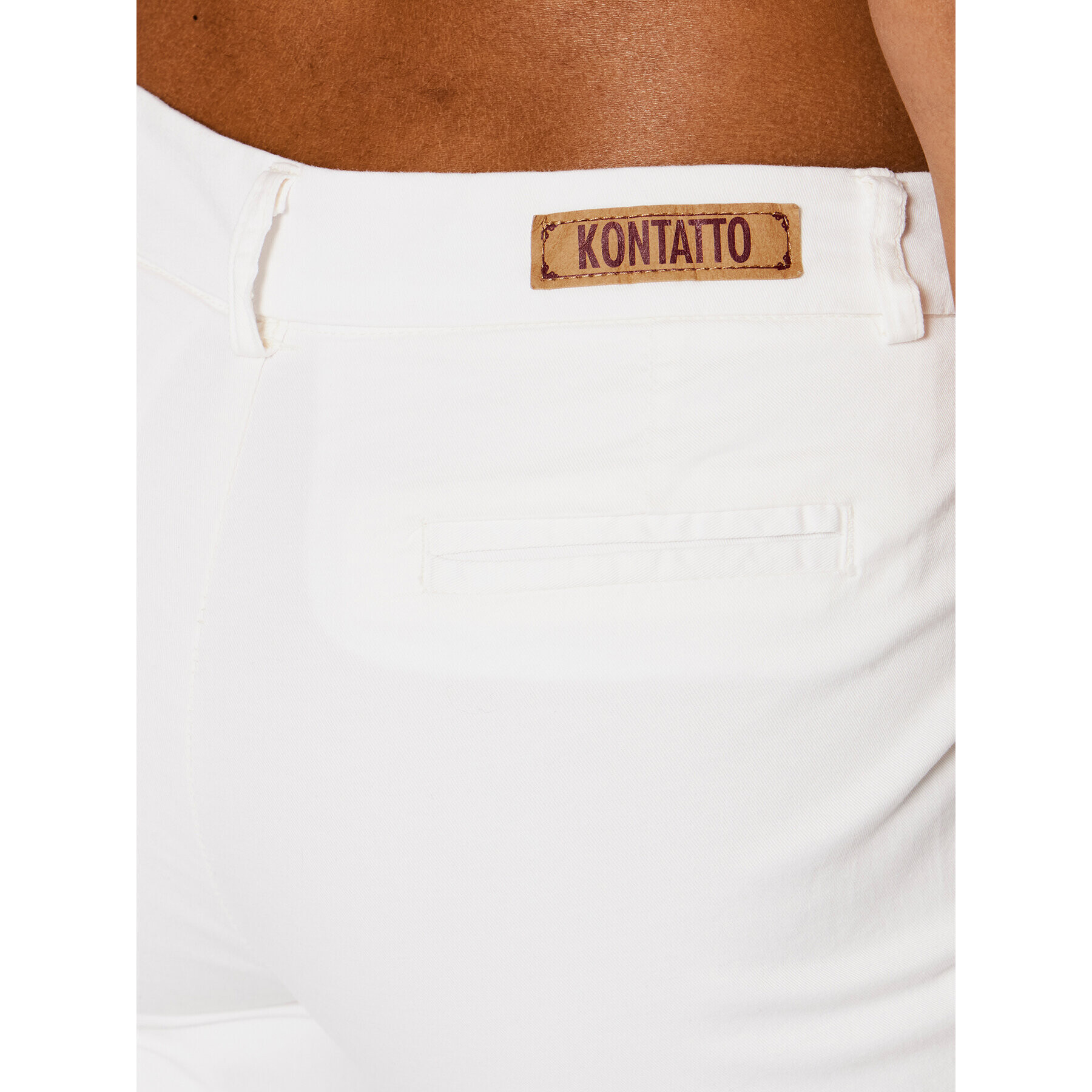 Kontatto Чино панталони TT5002 Бял Slim Fit - Pepit.bg