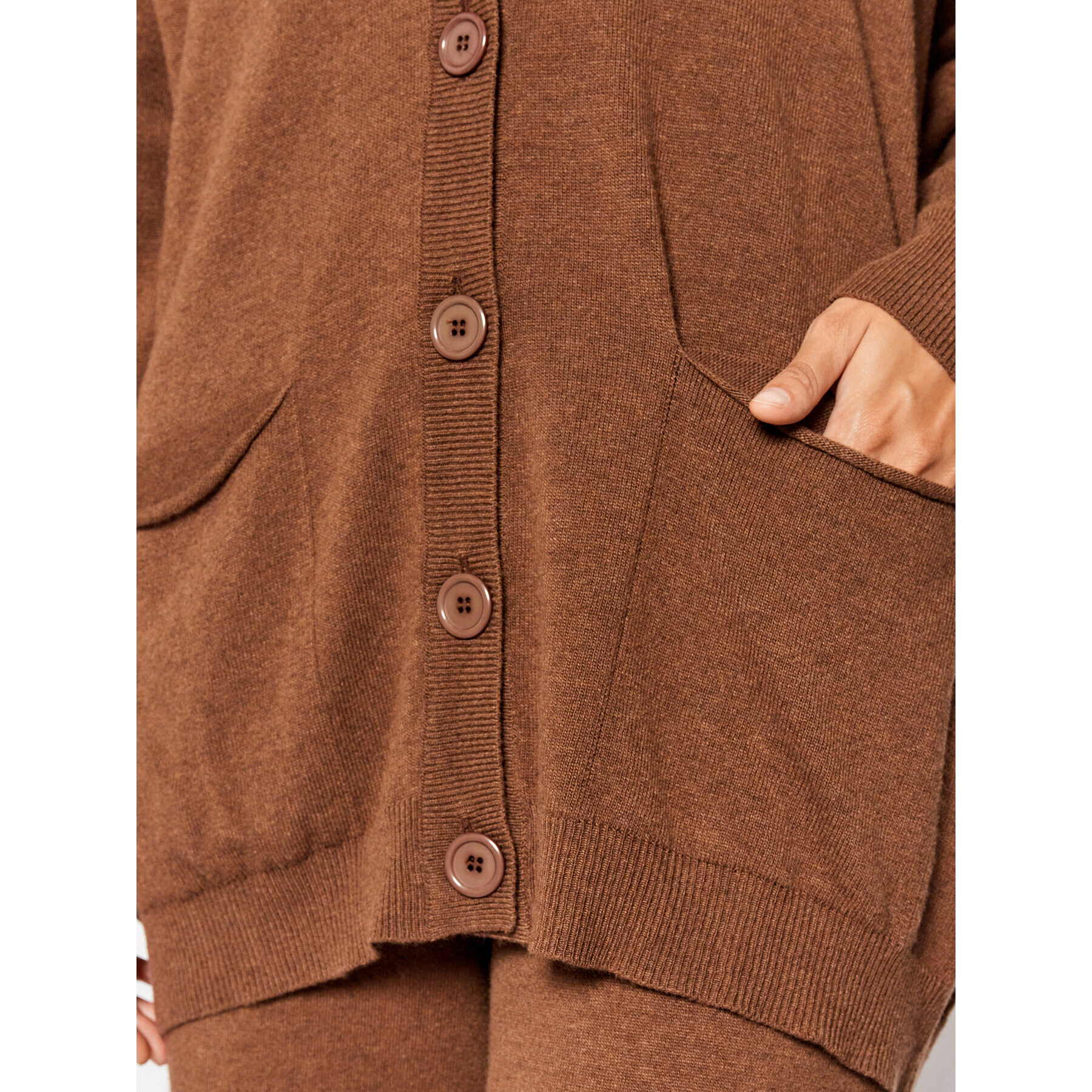 Kontatto Кардиган 3M8363 Кафяв Relaxed Fit - Pepit.bg