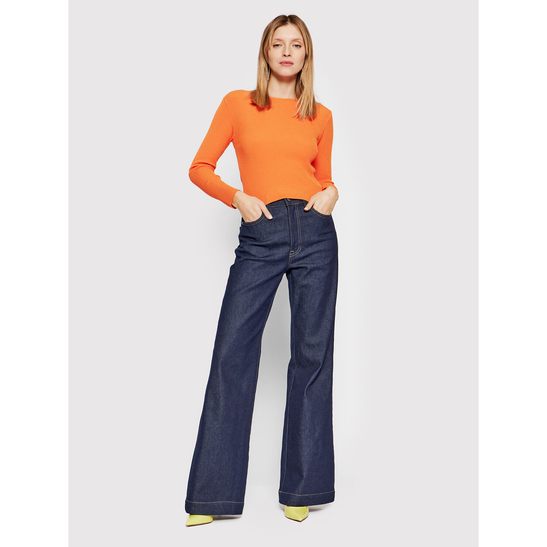 Kontatto Пуловер 3M7440 Оранжев Slim Fit - Pepit.bg