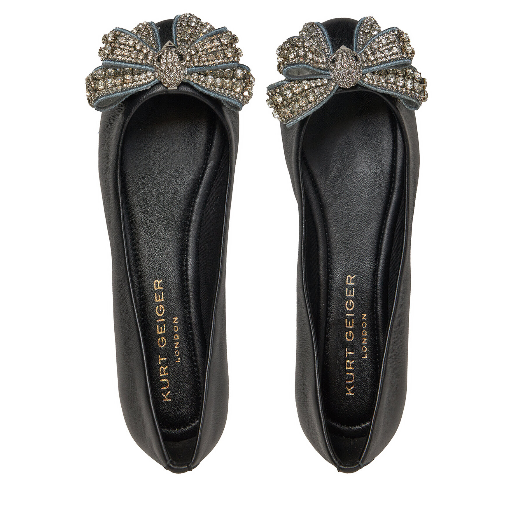 Kurt Geiger Балеринки Bow 621300109 Черен - Pepit.bg