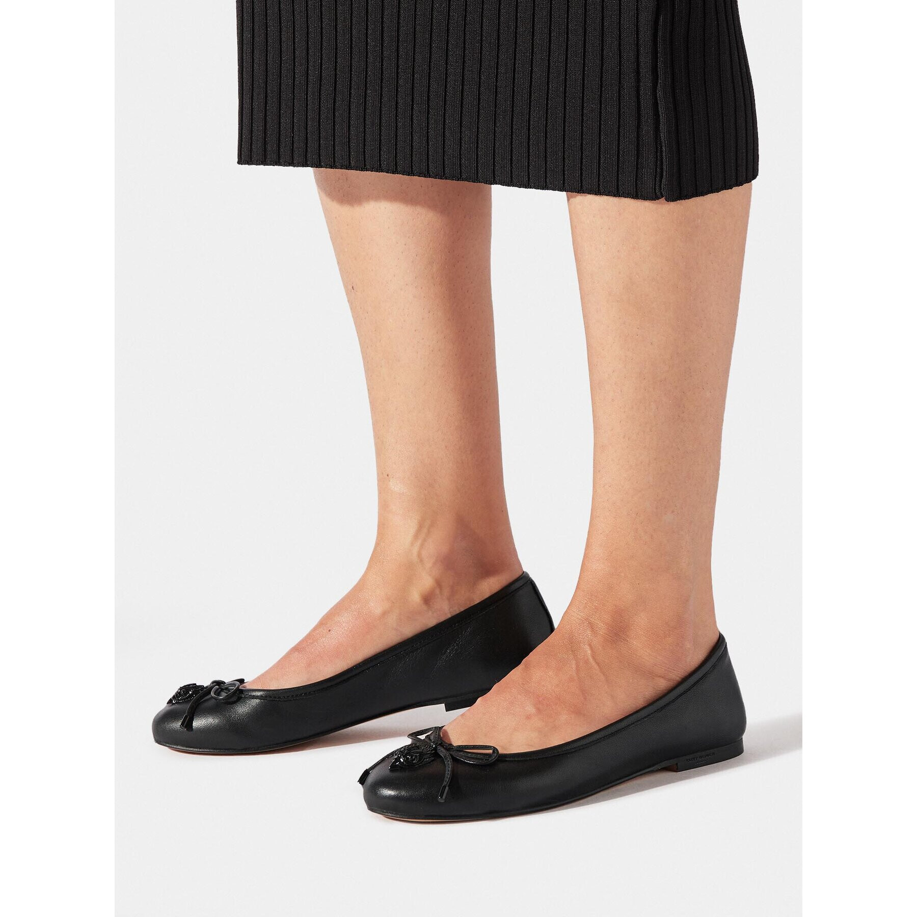Kurt Geiger Балеринки Eagle Ballerina 9790600109 Черен - Pepit.bg