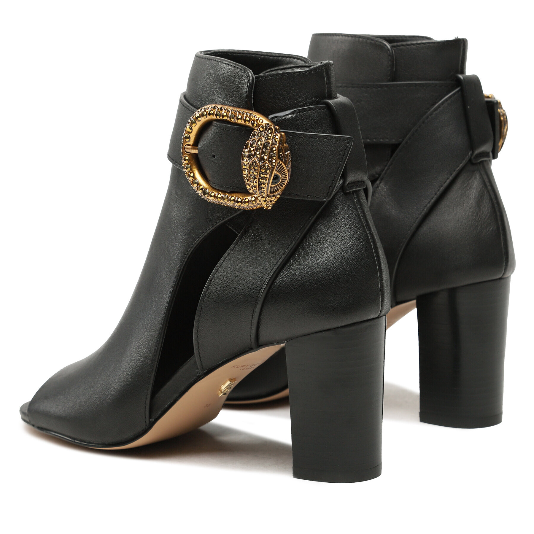 Kurt Geiger Боти 225-Mayfair Peep Toe Boot 9989300109 Черен - Pepit.bg