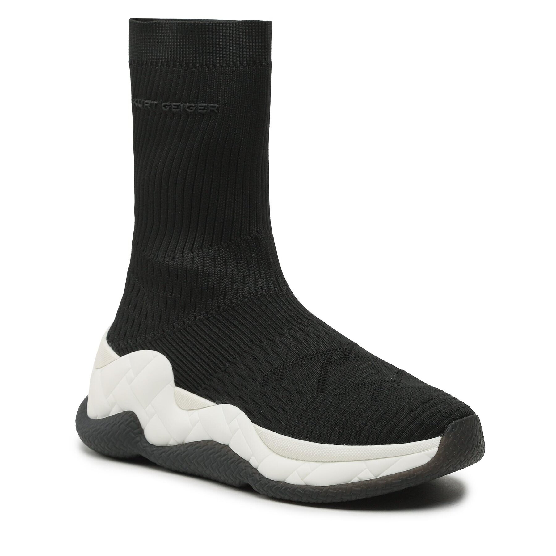 Kurt Geiger Боти London Knit Sock 9106601609 Черен - Pepit.bg