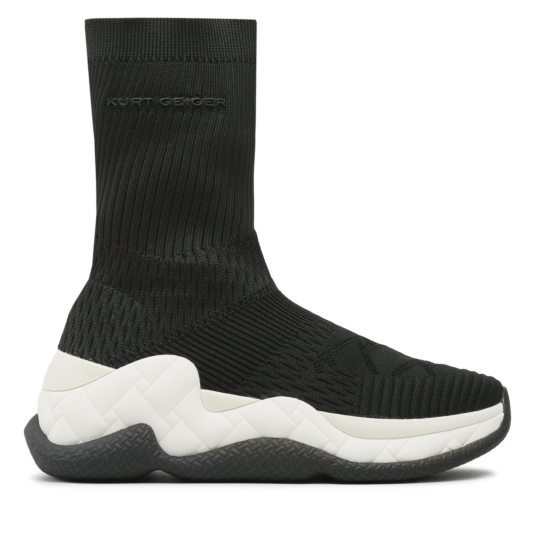 Kurt Geiger Боти London Knit Sock 9106601609 Черен - Pepit.bg