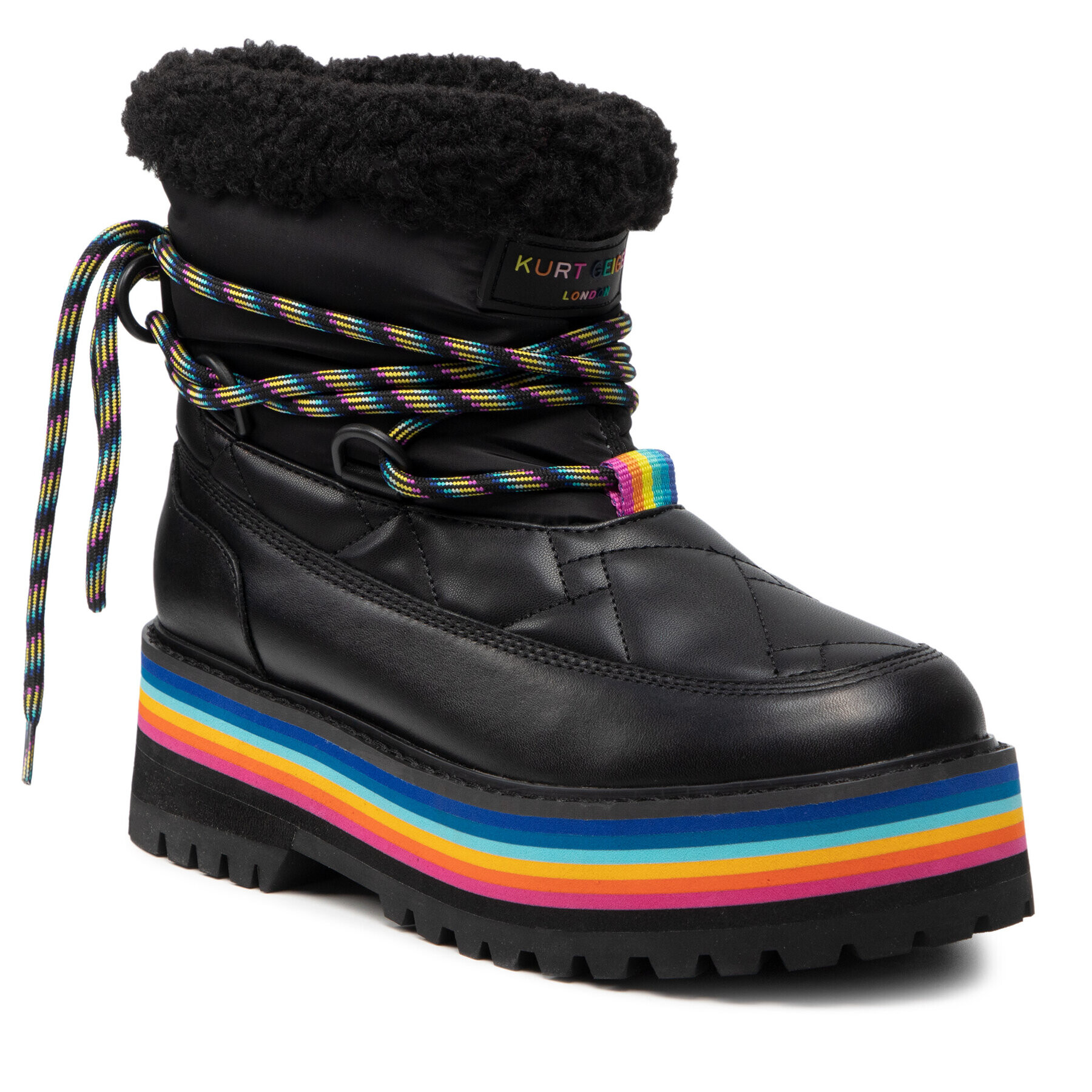 Kurt Geiger Боти Toronto Rainbow Boot 8488400609 Черен - Pepit.bg