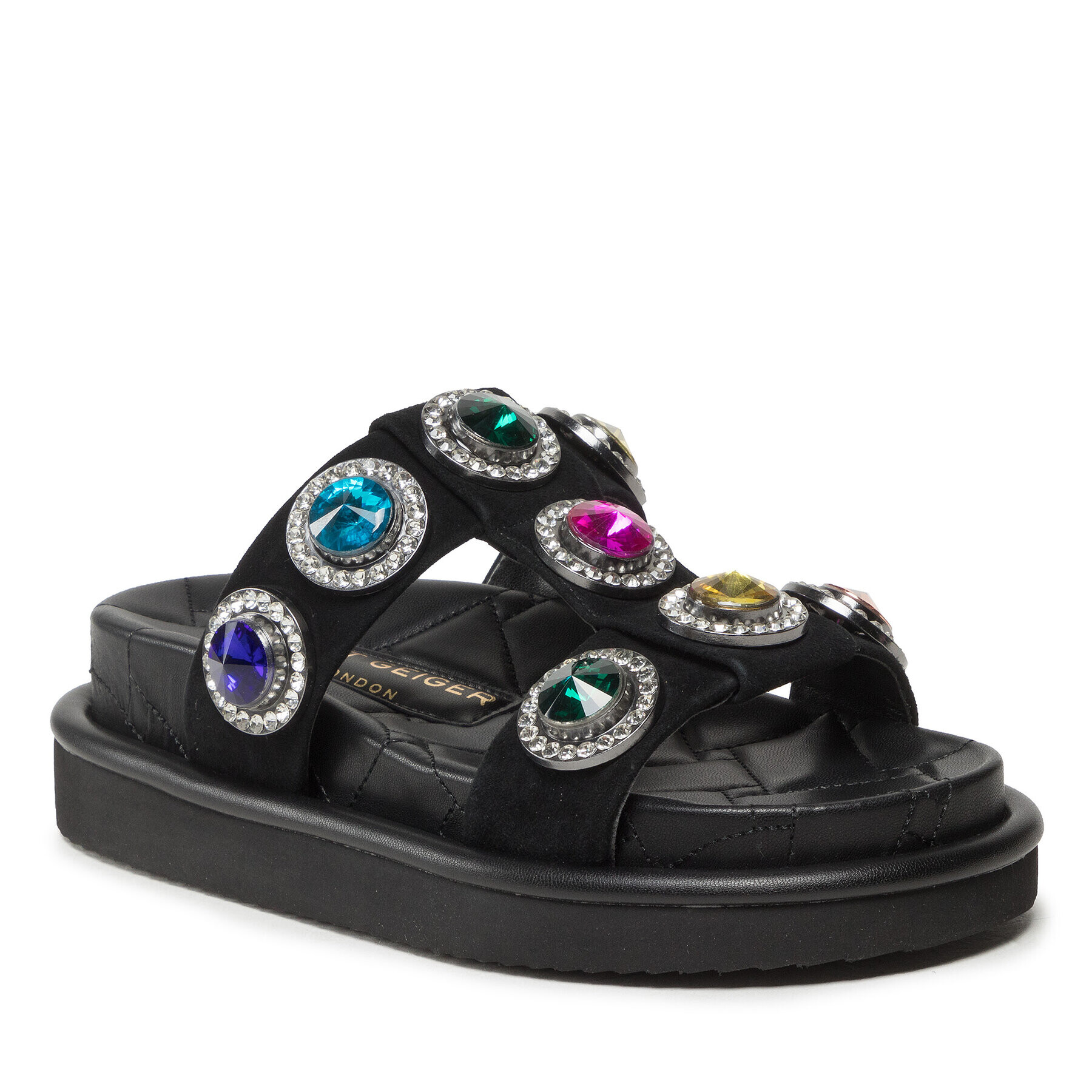 Kurt Geiger Чехли Orson Crystal Sandal 9107100209 Черен - Pepit.bg