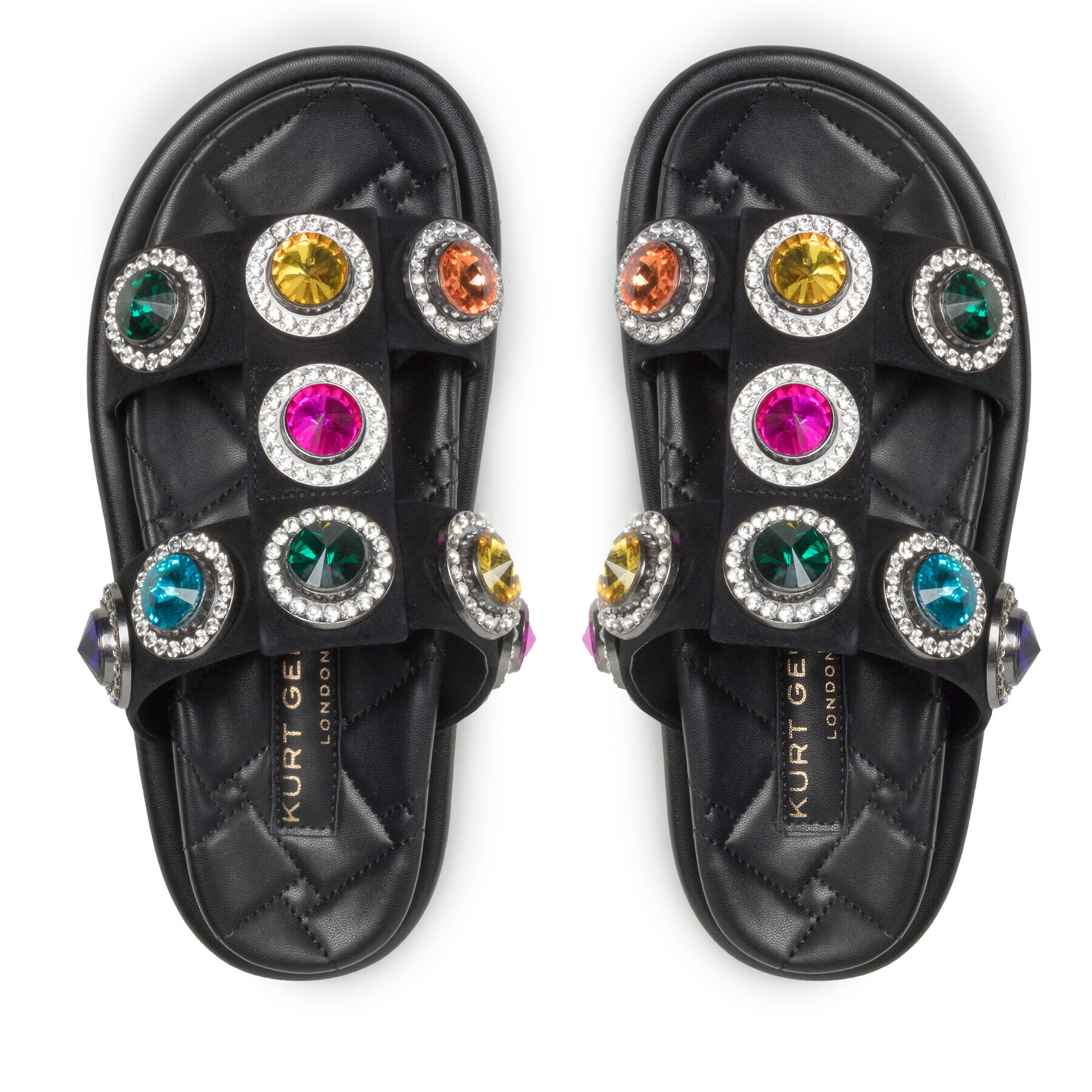 Kurt Geiger Чехли Orson Crystal Sandal 9107100209 Черен - Pepit.bg