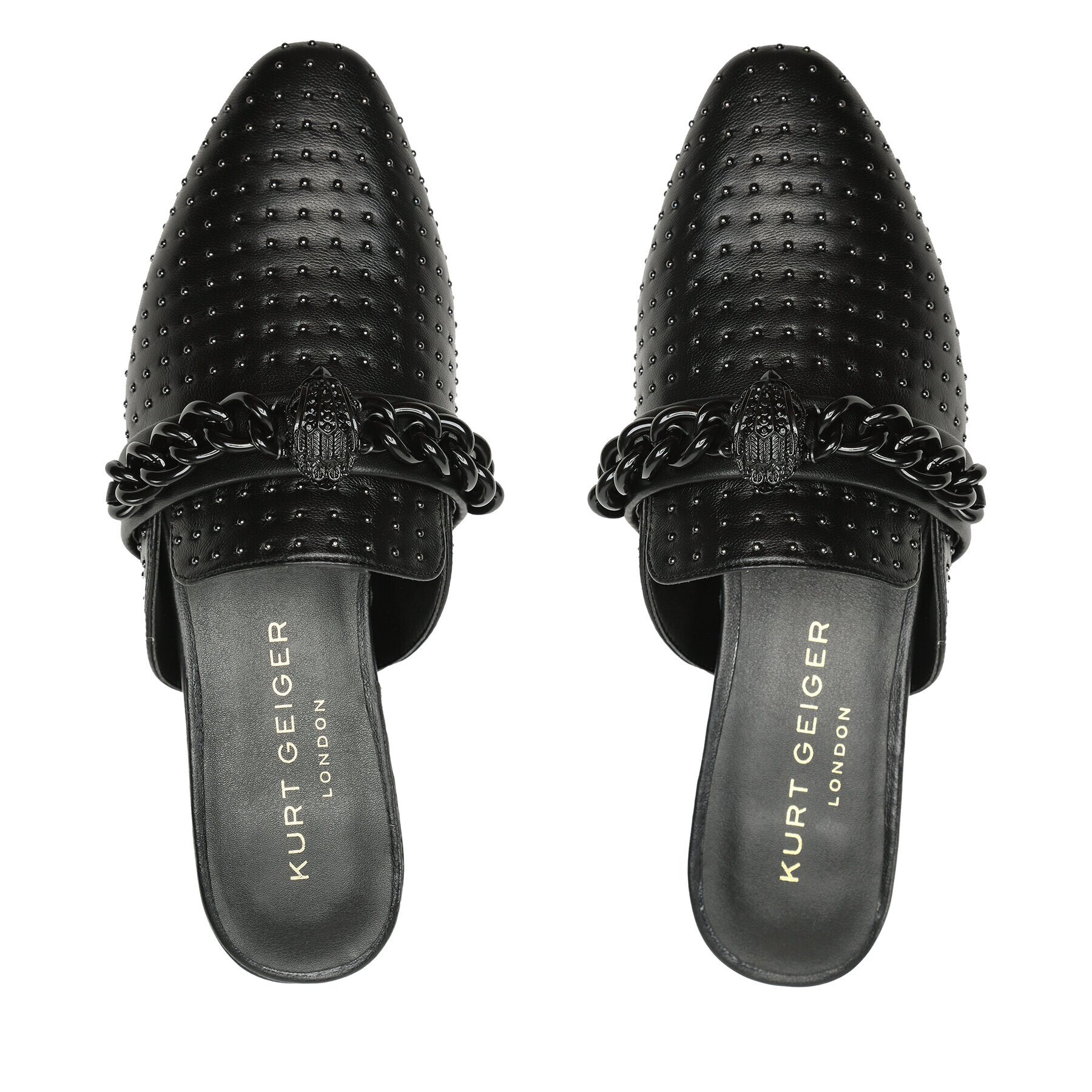 Kurt Geiger Чехли Chelsea Mule Drench 8488000109 Черен - Pepit.bg