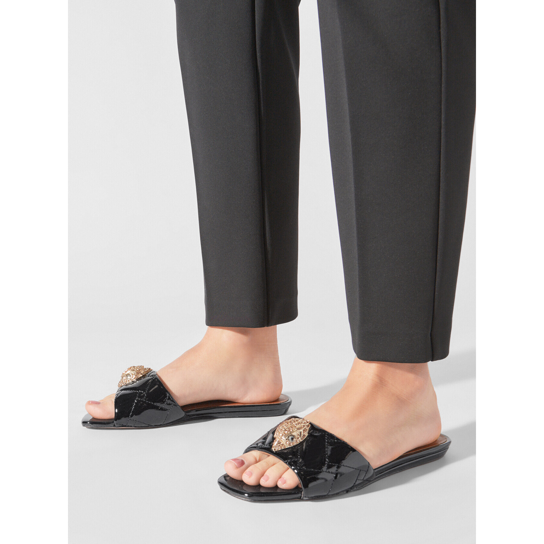 Kurt Geiger Чехли Kensington Flat 8496100309 Черен - Pepit.bg