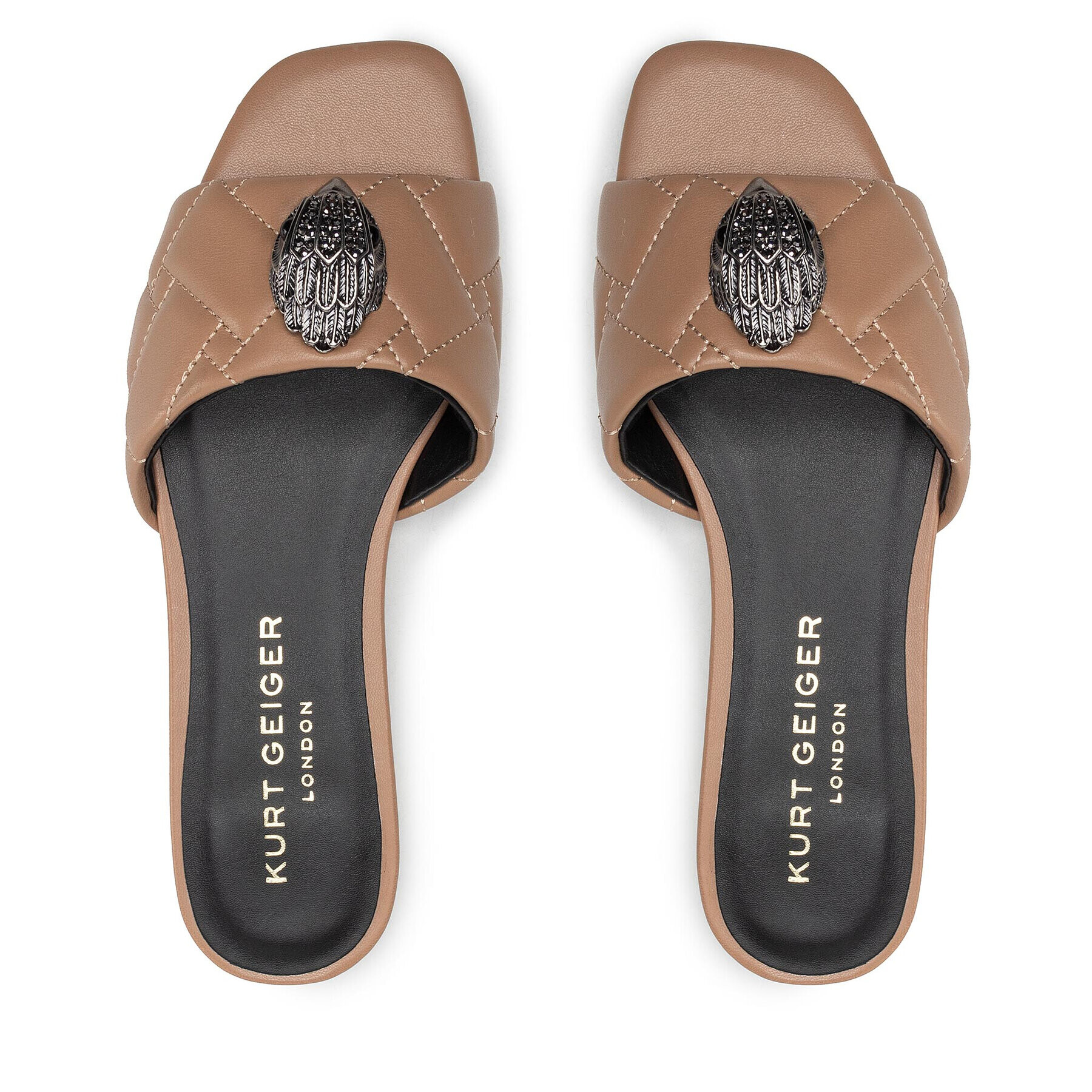 Kurt Geiger Чехли Kensington Flat Sandal 8496148109 Бял - Pepit.bg