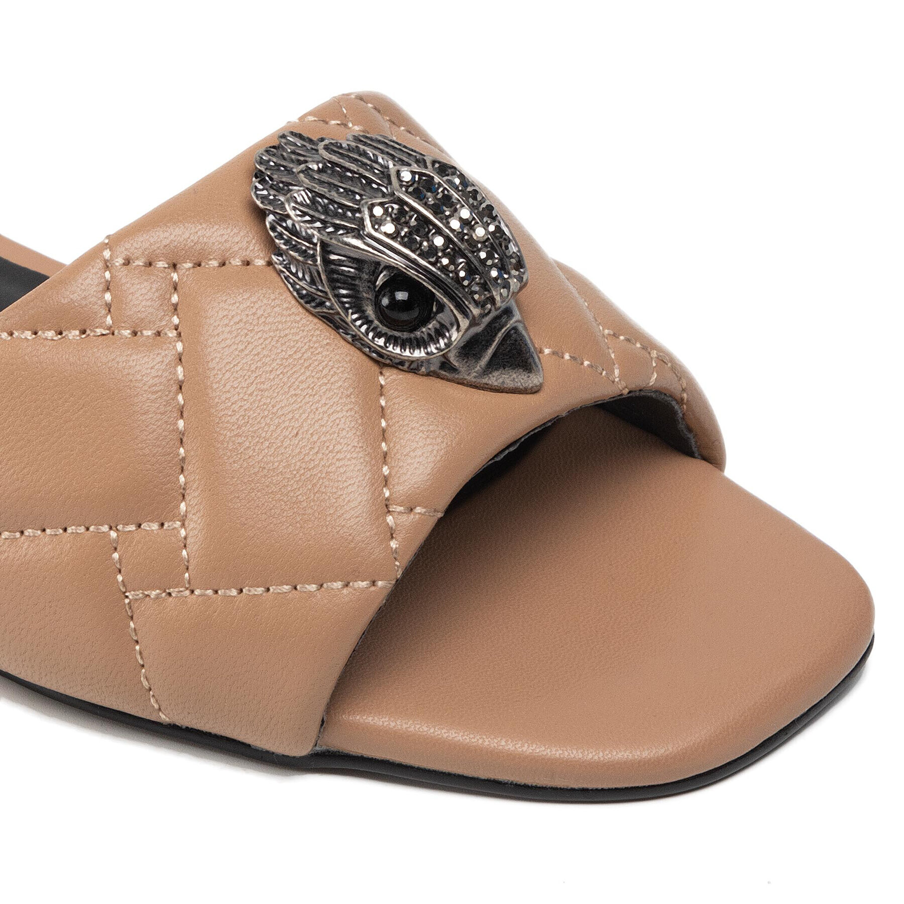 Kurt Geiger Чехли Kensington Flat Sandal 8496148109 Бял - Pepit.bg