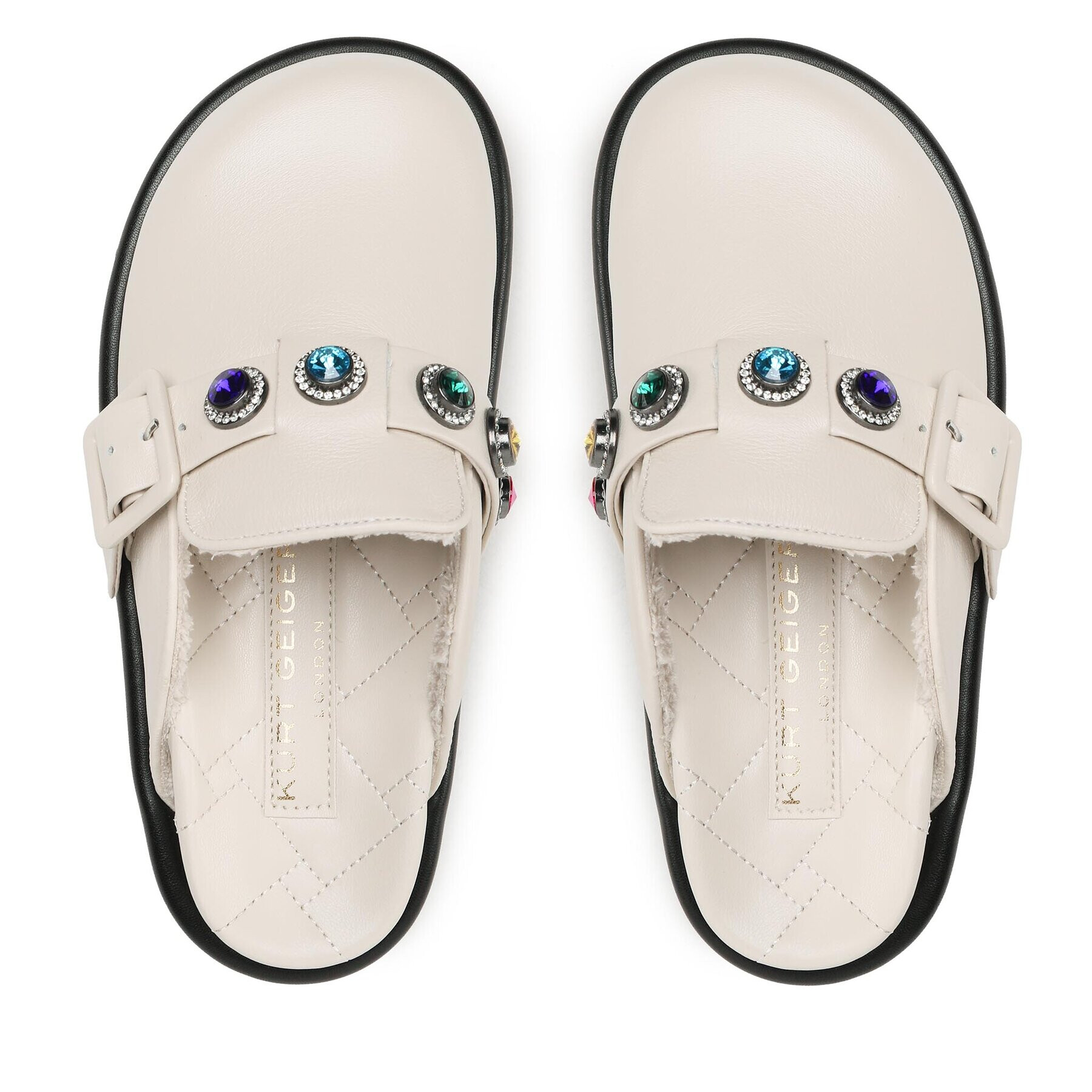 Kurt Geiger Чехли Orson Crystal Mule 9107041109 Бежов - Pepit.bg