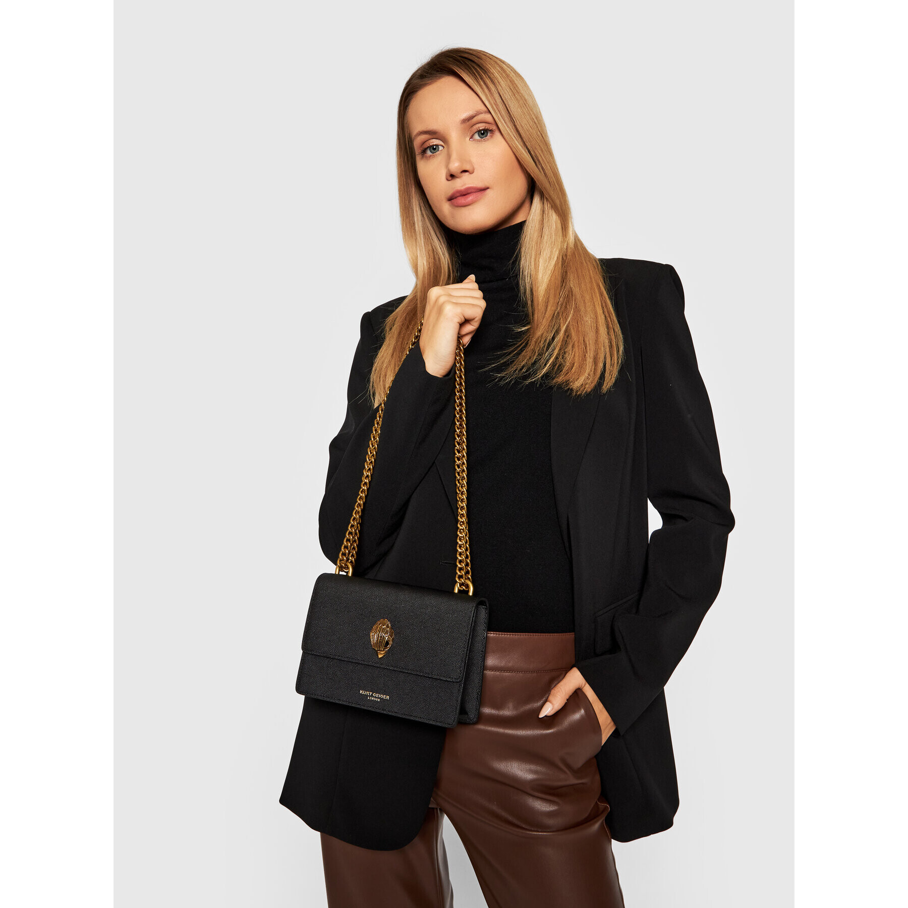 Kurt Geiger Дамска чанта Shoreditch 2888700109 Черен - Pepit.bg