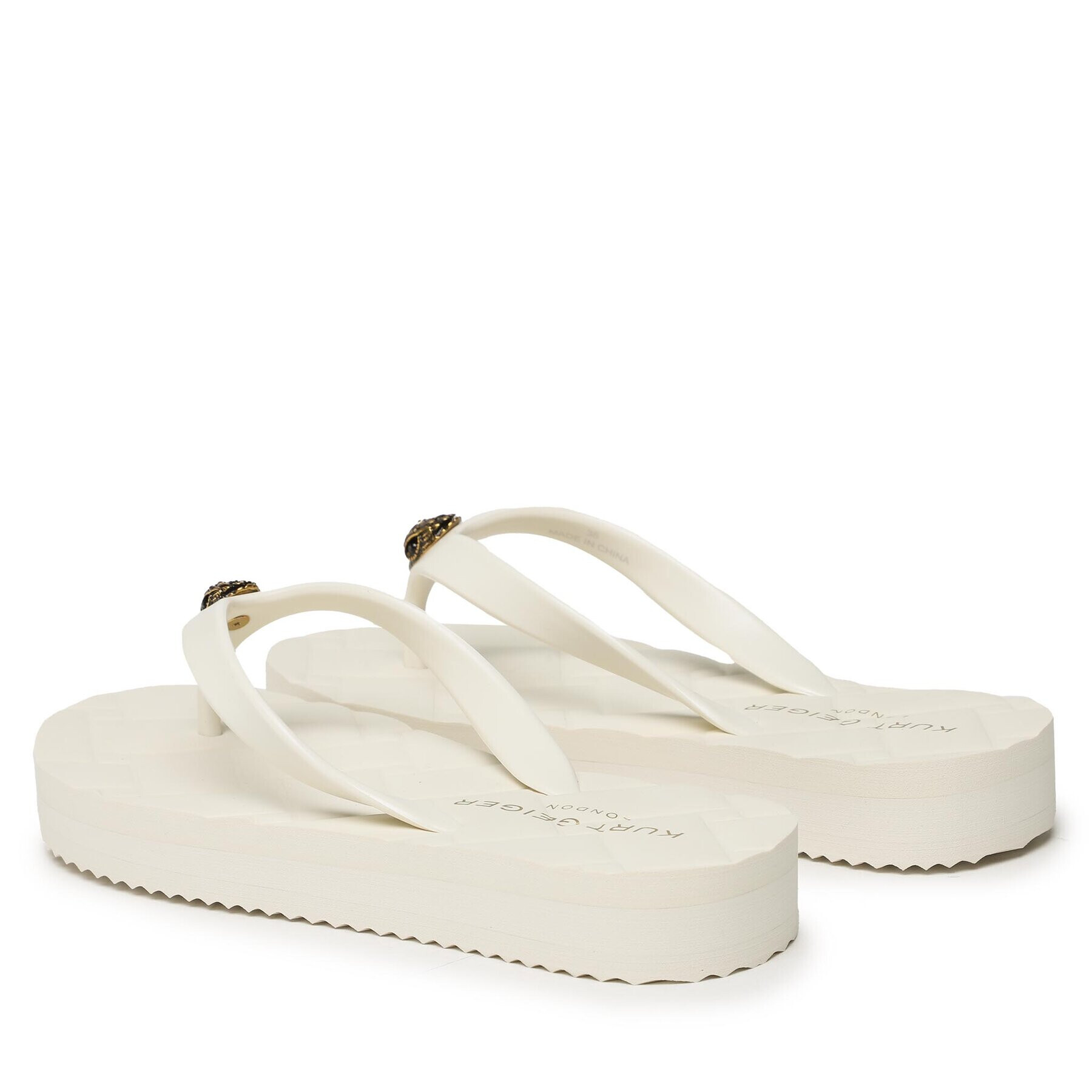 Kurt Geiger Джапанки Kensington Q Flip Flop 8915341979 Екрю - Pepit.bg