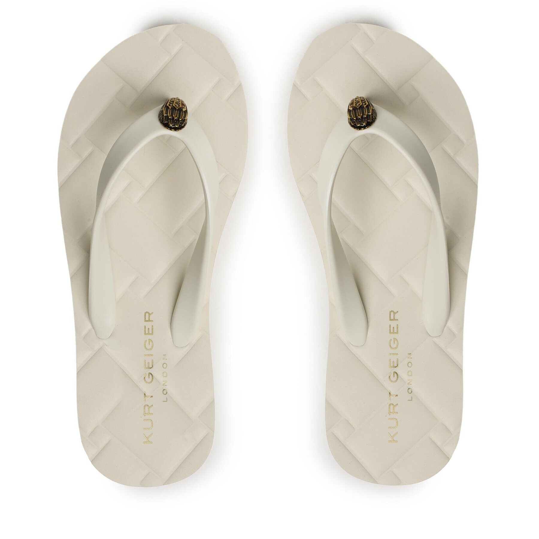 Kurt Geiger Джапанки Kensington Q Flip Flop 8915341979 Екрю - Pepit.bg