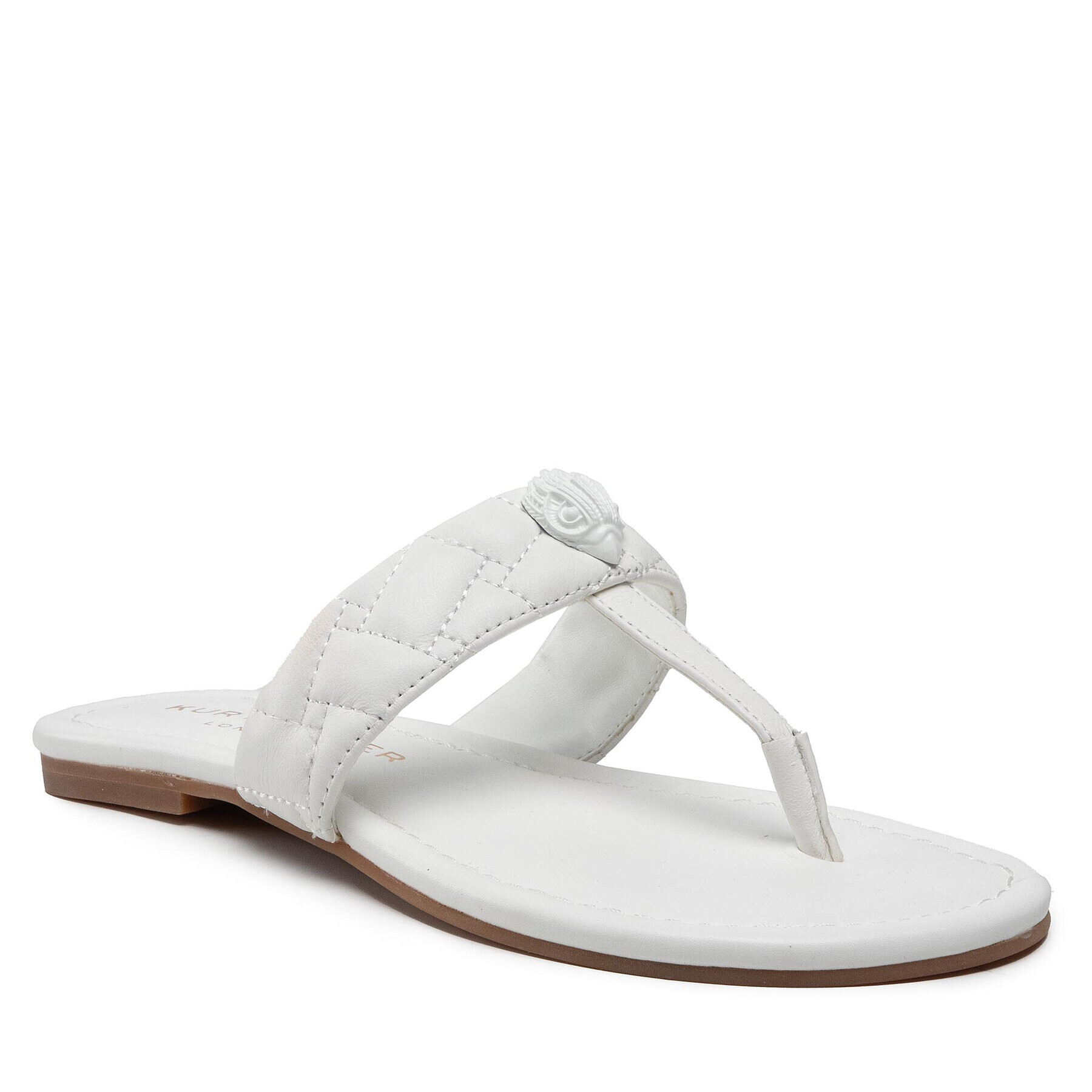 Kurt Geiger Джапанки Kensington T-Bar Sandal 8651410109 Бял - Pepit.bg