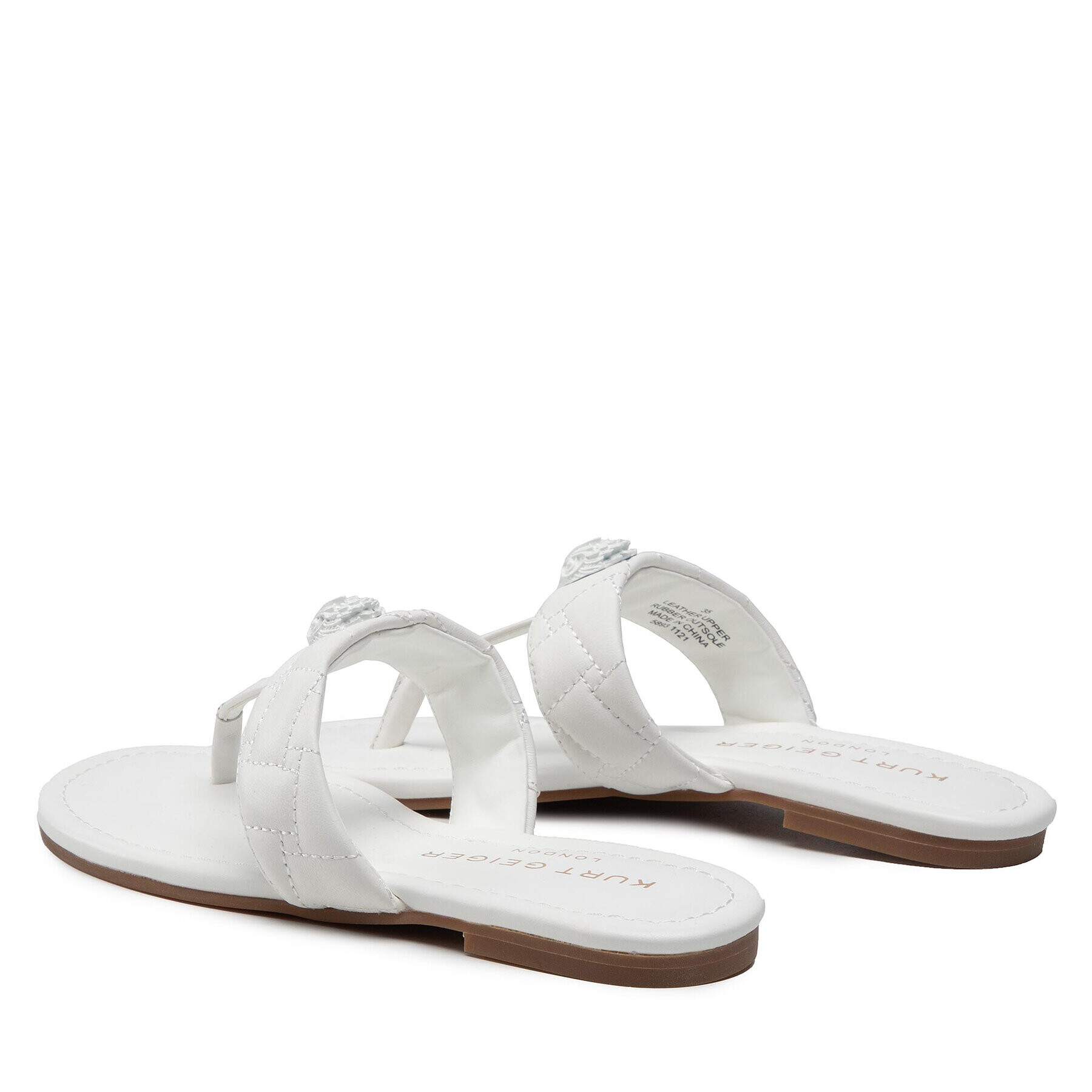 Kurt Geiger Джапанки Kensington T-Bar Sandal 8651410109 Бял - Pepit.bg