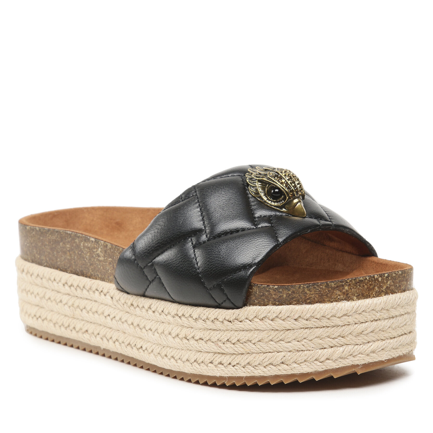 Kurt Geiger Еспадрили Kensington Flatform 9789400109 Черен - Pepit.bg