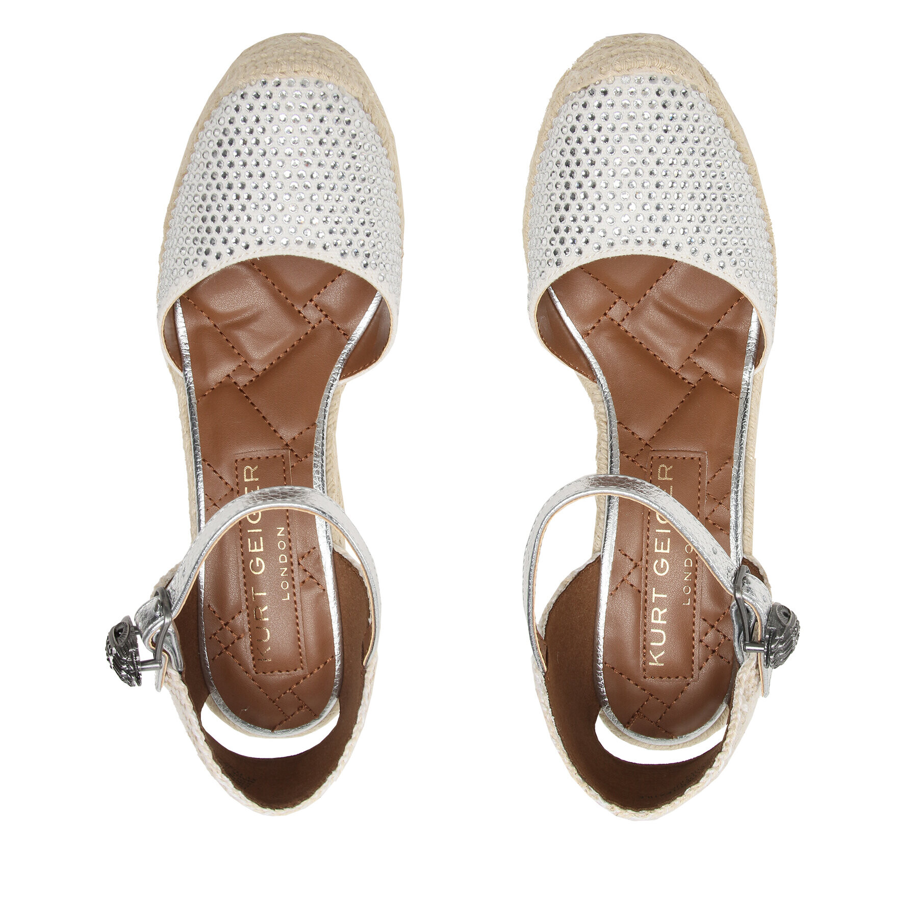 Kurt Geiger Еспадрили Mandy Espadrille Wedge 9798910609 Бял - Pepit.bg