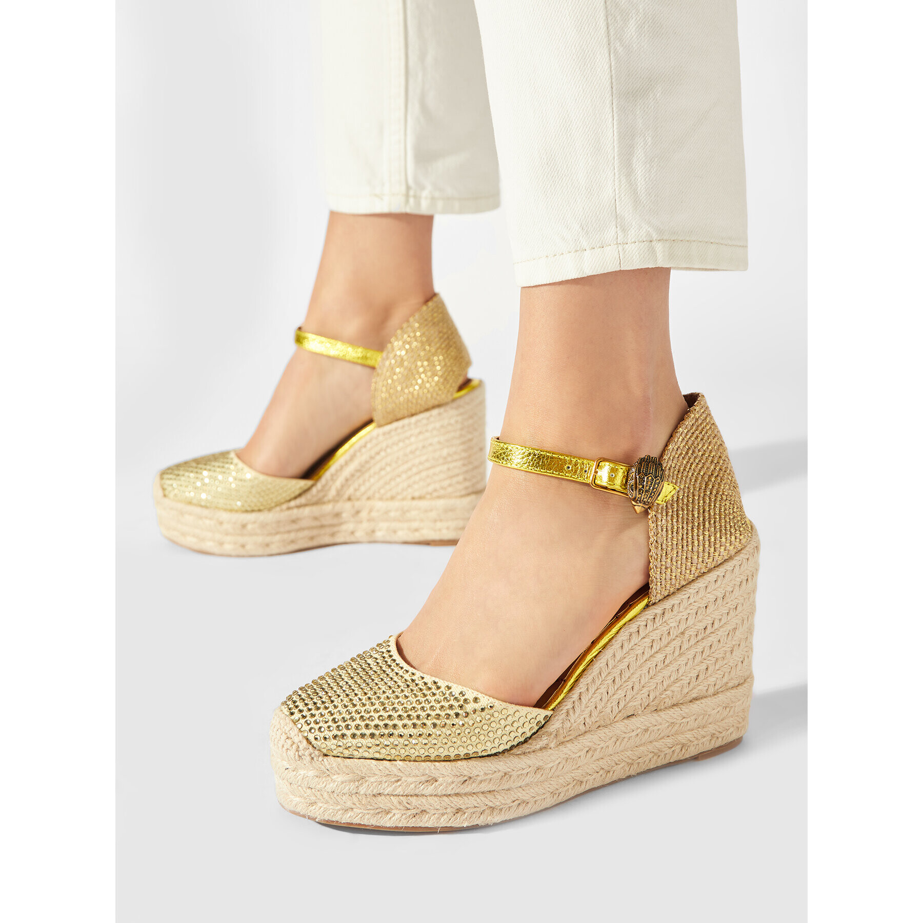 Kurt Geiger Еспадрили Mandy Espadrille Wedge 9798993609 Жълт - Pepit.bg