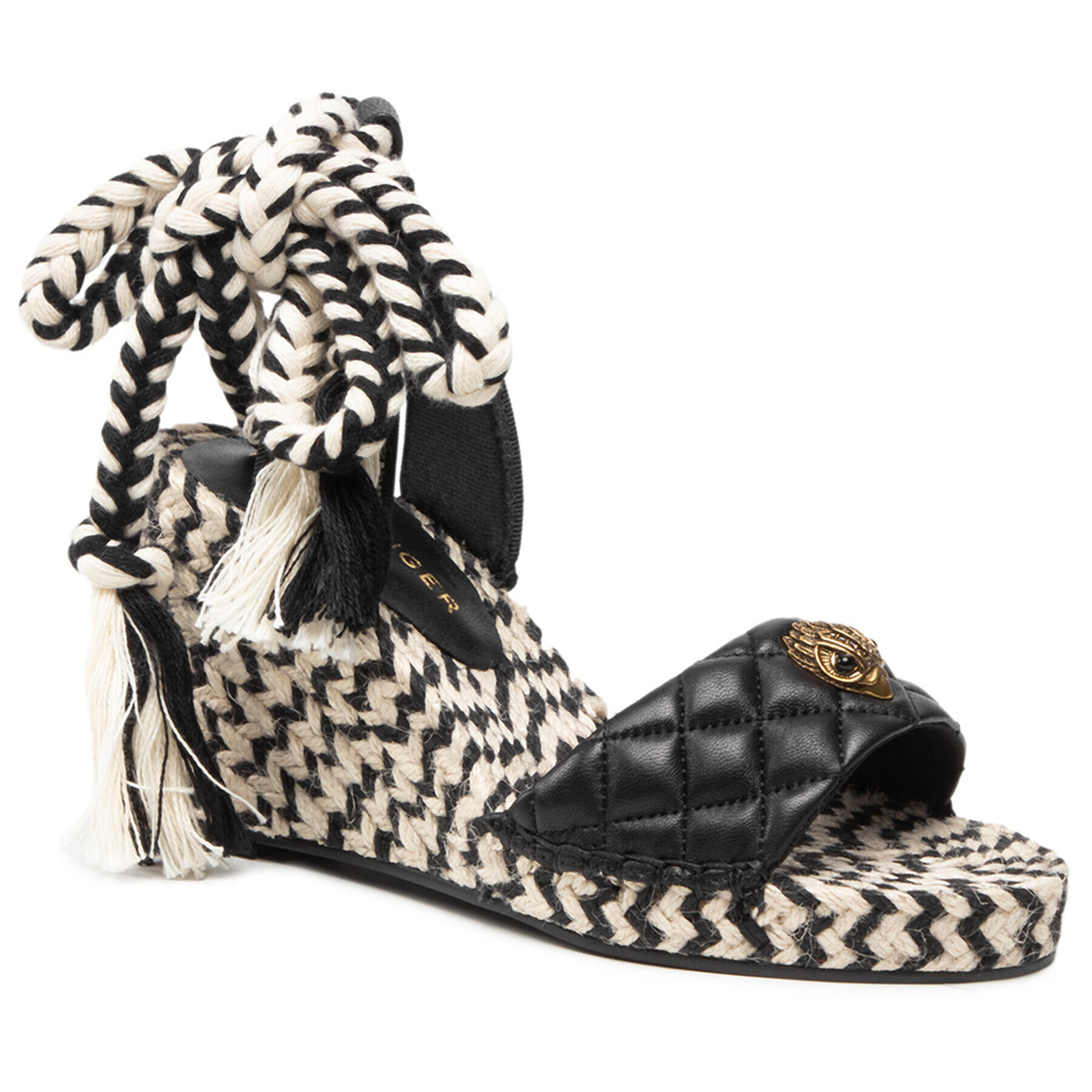 Kurt Geiger Еспадрили Mila Wedge 7442000109 Черен - Pepit.bg